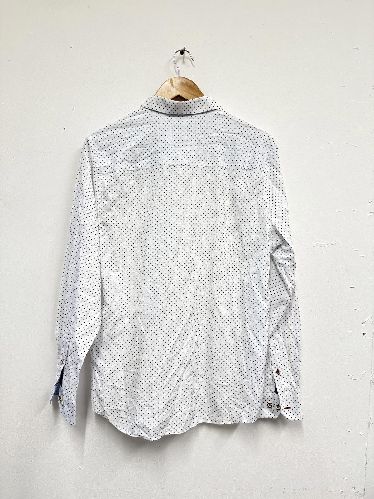 Other Jacamo Men's White Button-Up Shirt with Blue Star Pattern Size US L / EU 52-54 / 3 - 4 Thumbnail