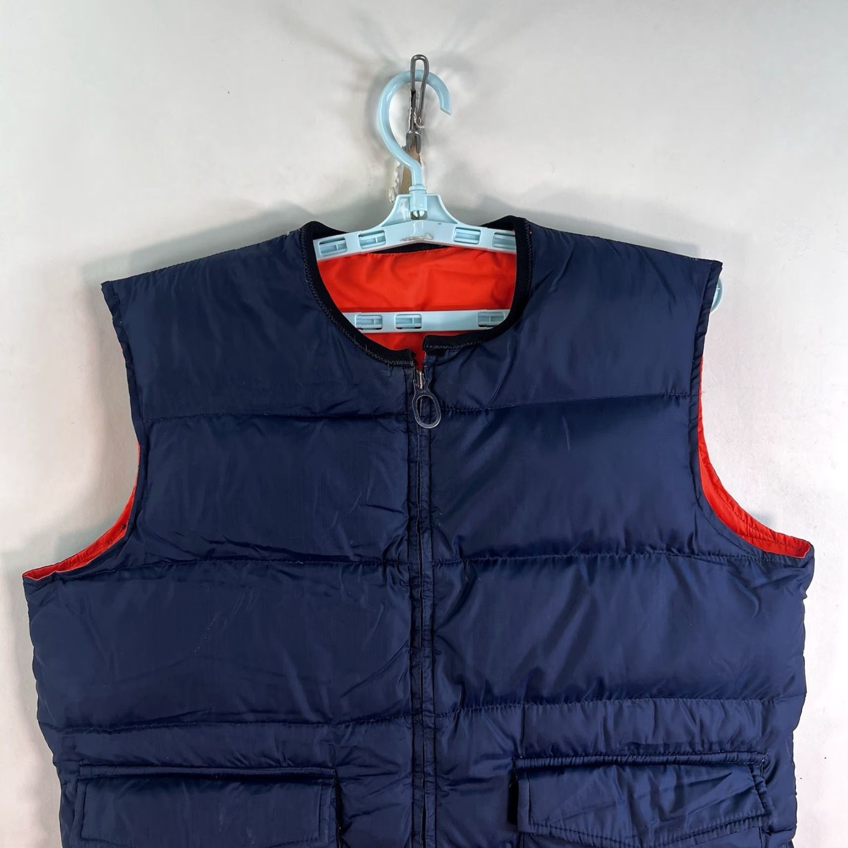 Sears VINTAGE Sears Down & Feather Reversible Vest Mens Size L Blue/Orange Puffer Jacket 80s Outdoor Size US L / EU 52-54 / 3 - 4 Thumbnail