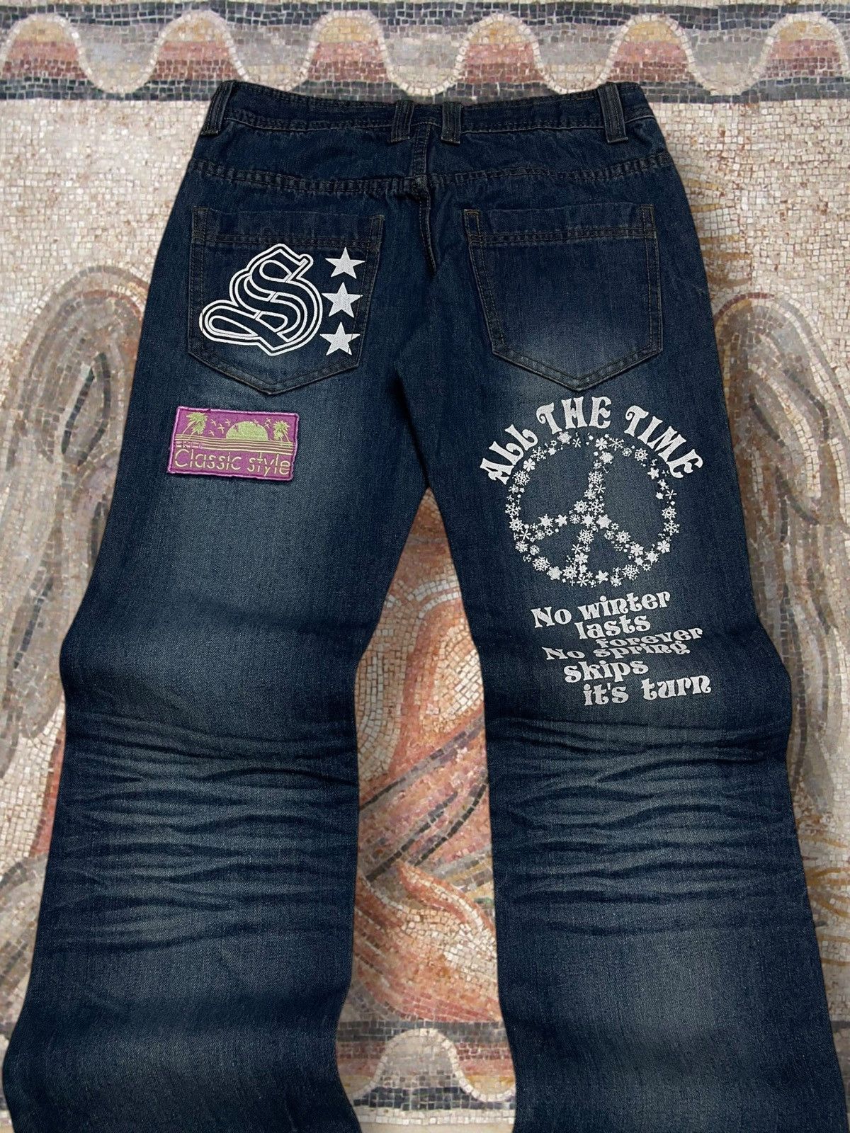 Hysteric Glamour Vintage 90s Japan Designer Sunny Smith Patchwork Fancy Denim Size US 30 / EU 46 - 11 Thumbnail