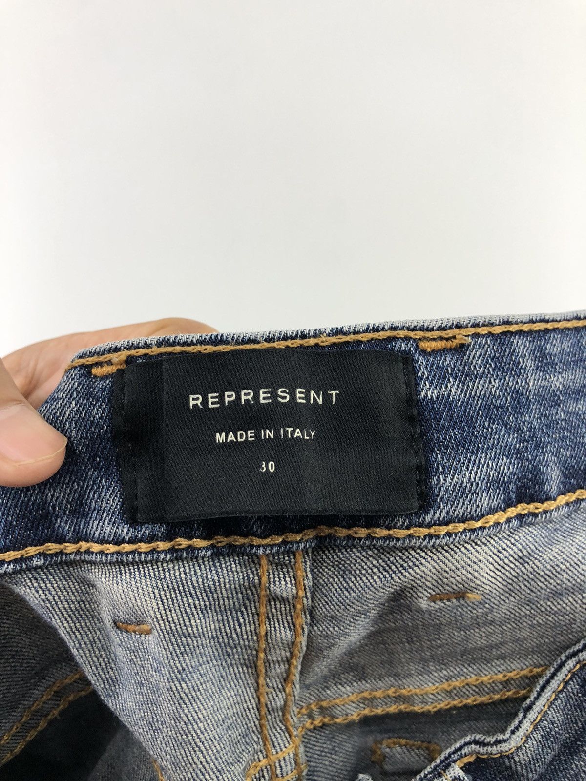 Represent Clo. Represent Destroyer Denim Rockstar Blue Skinny Jeans Size US 28 / EU 44 - 20 Thumbnail