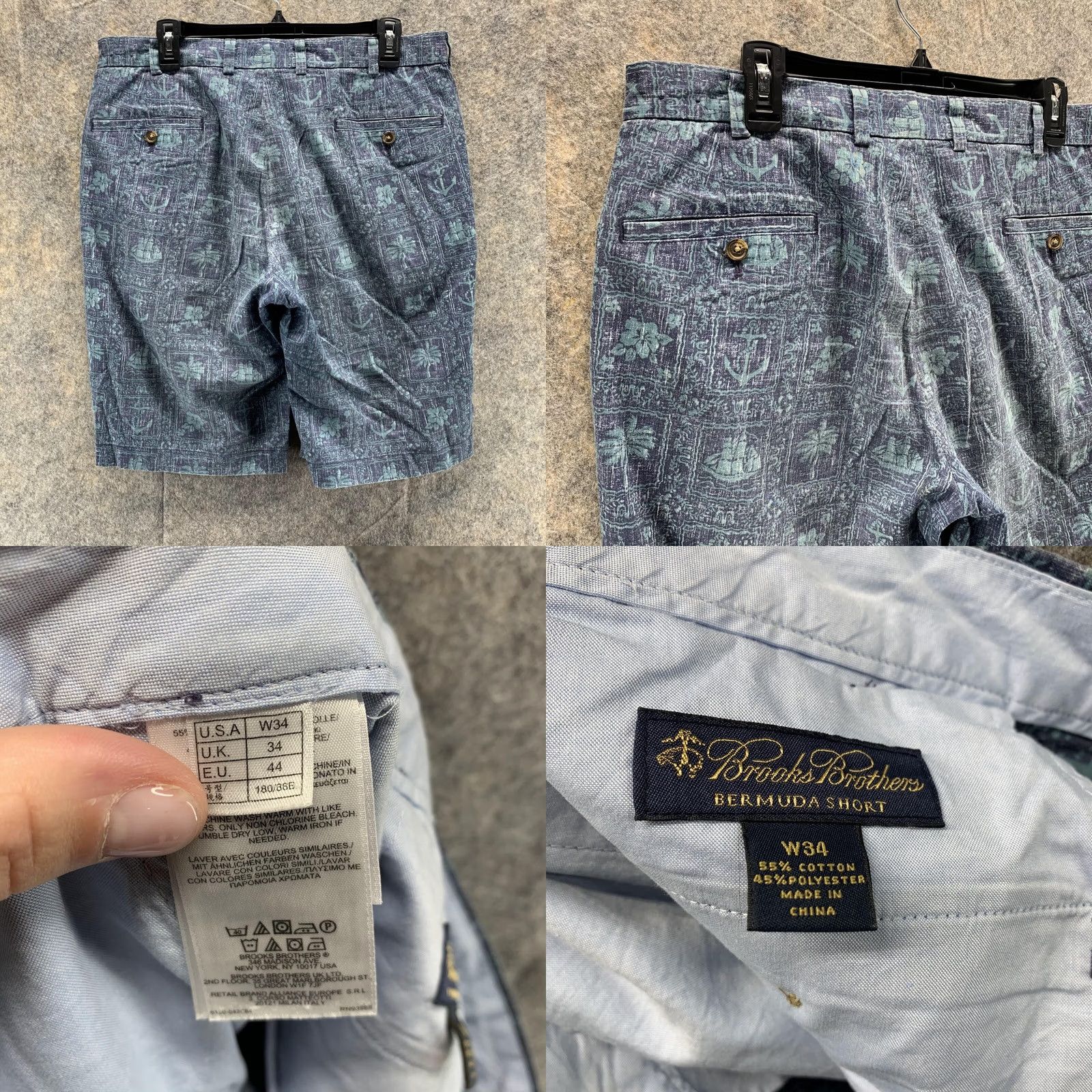Brooks Brothers Keywords: Uses "Brooks Brothers Shorts Men 34 Blue Bermuda Reyn Spooner Boat Sail Anchor" as the primary keyword Size US 34 / EU 50 - 8 Thumbnail