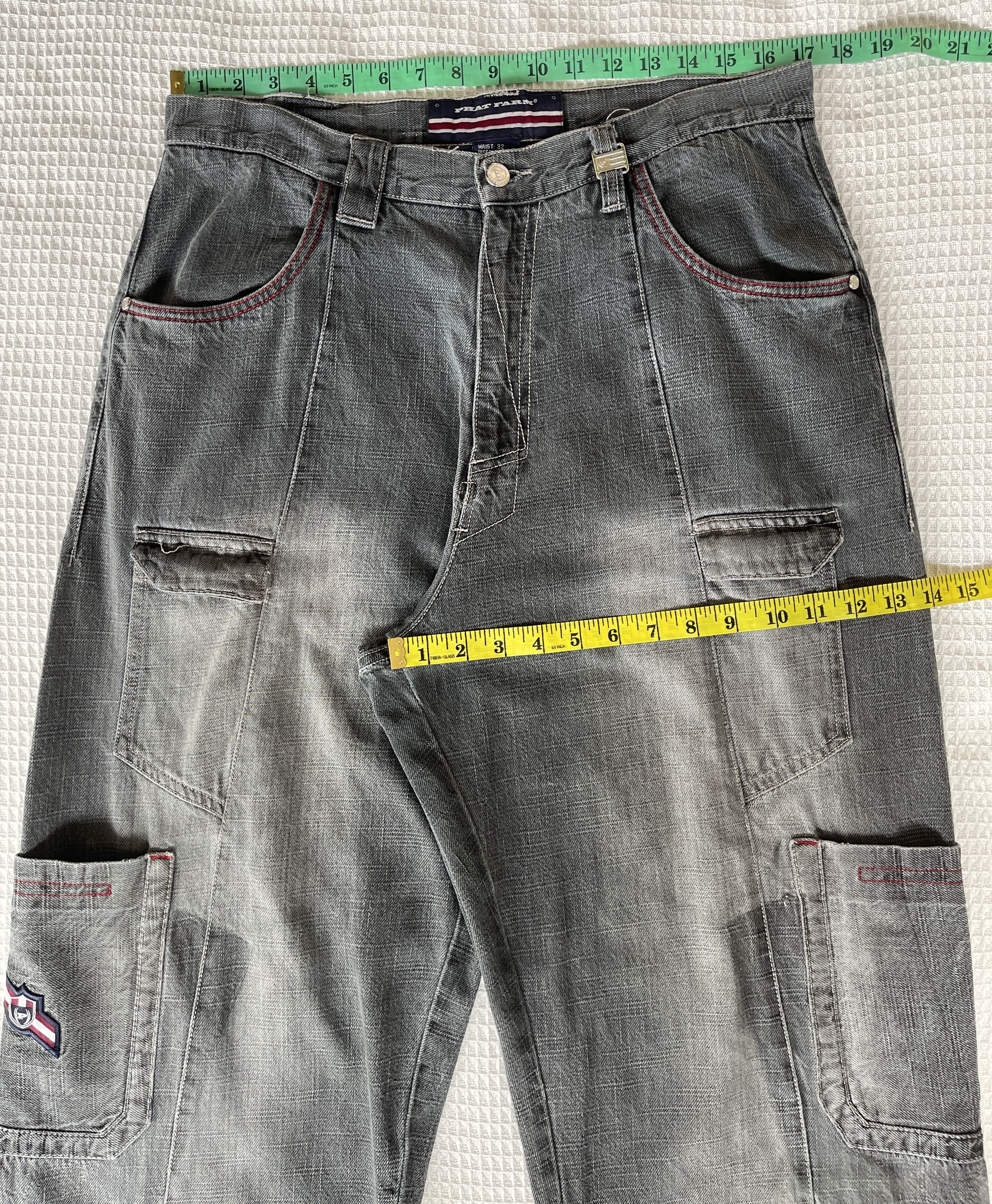 Phat Farm Vintage 90s🔥Phat Farm🔥Platform boots 9 Pockets Baggy Jeans Size US 34 / EU 50 - 4 Thumbnail