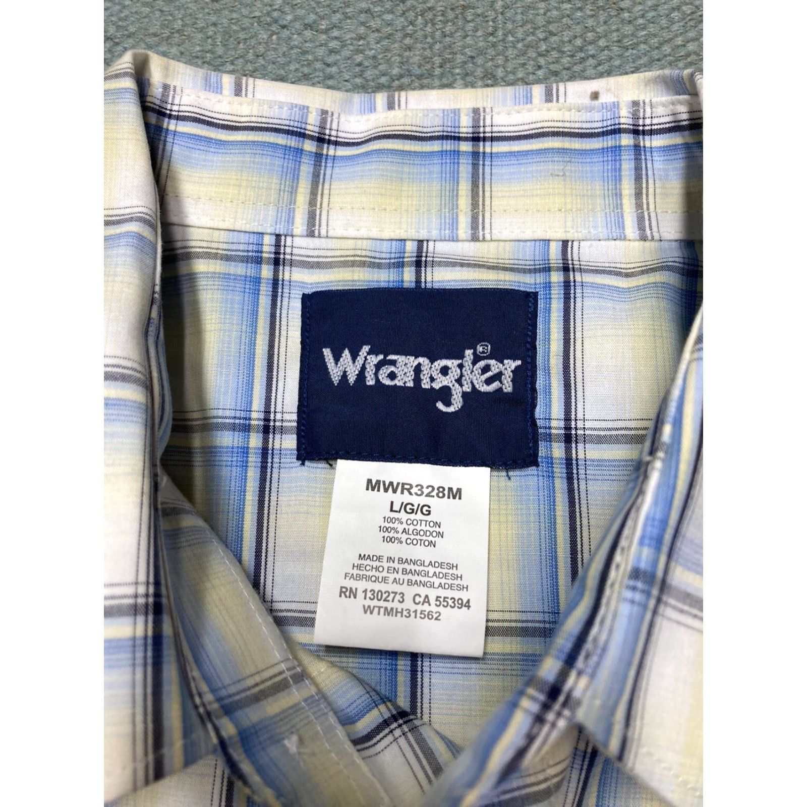 Wrangler VINTAGE Wrangler Pearl snap western shirt shadow plaid short sleeve cotton Large Mens Sizing: L Size US L / EU 52-54 / 3 - 4 Thumbnail