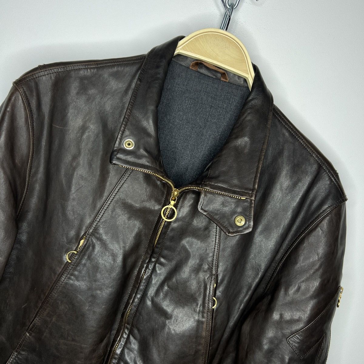 SERAPHIN Seraphin Manufacture Lamb Leather Cupro Jacket Brown Size US M / EU 48-50 / 2 - 4 Thumbnail
