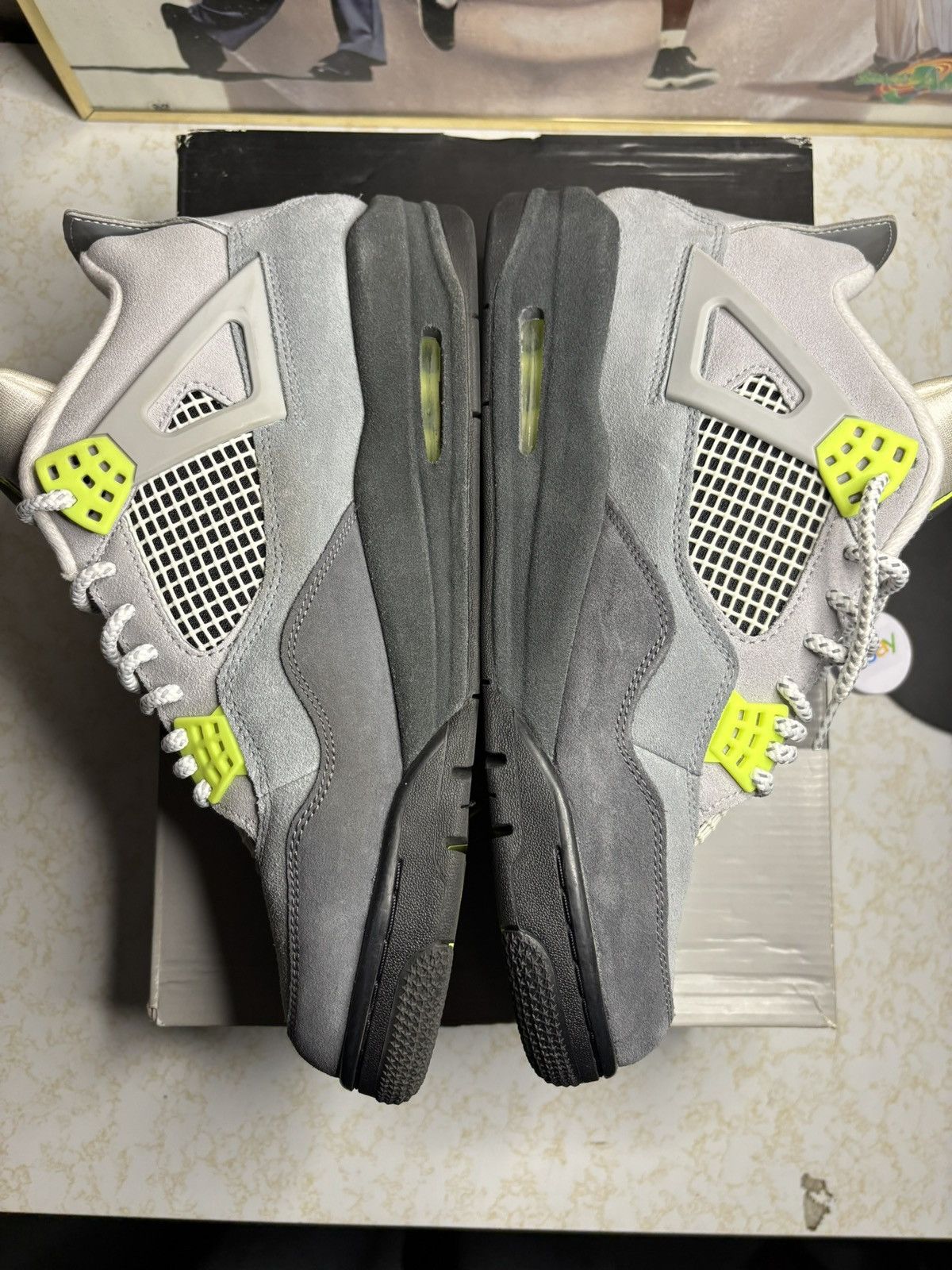 Jordan Brand Jordan Retro 4 ‘neon’ Size US 11.5 / EU 44-45 - 3 Thumbnail