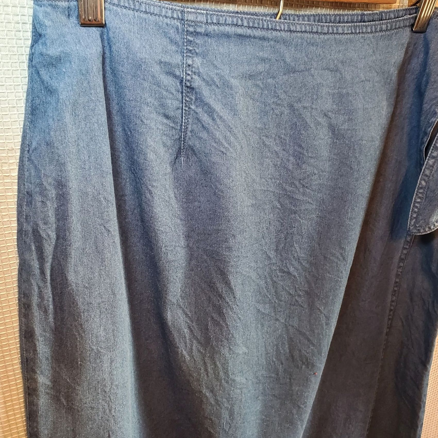Denime VINTAGE Marsh Landing Denim Wrap Maxi Skirt 12 Blue Tie Side Cowgirl Popular All Seasons Summer Spring Fall Womens Size 34" / US 12 / IT 48 - 5 Thumbnail