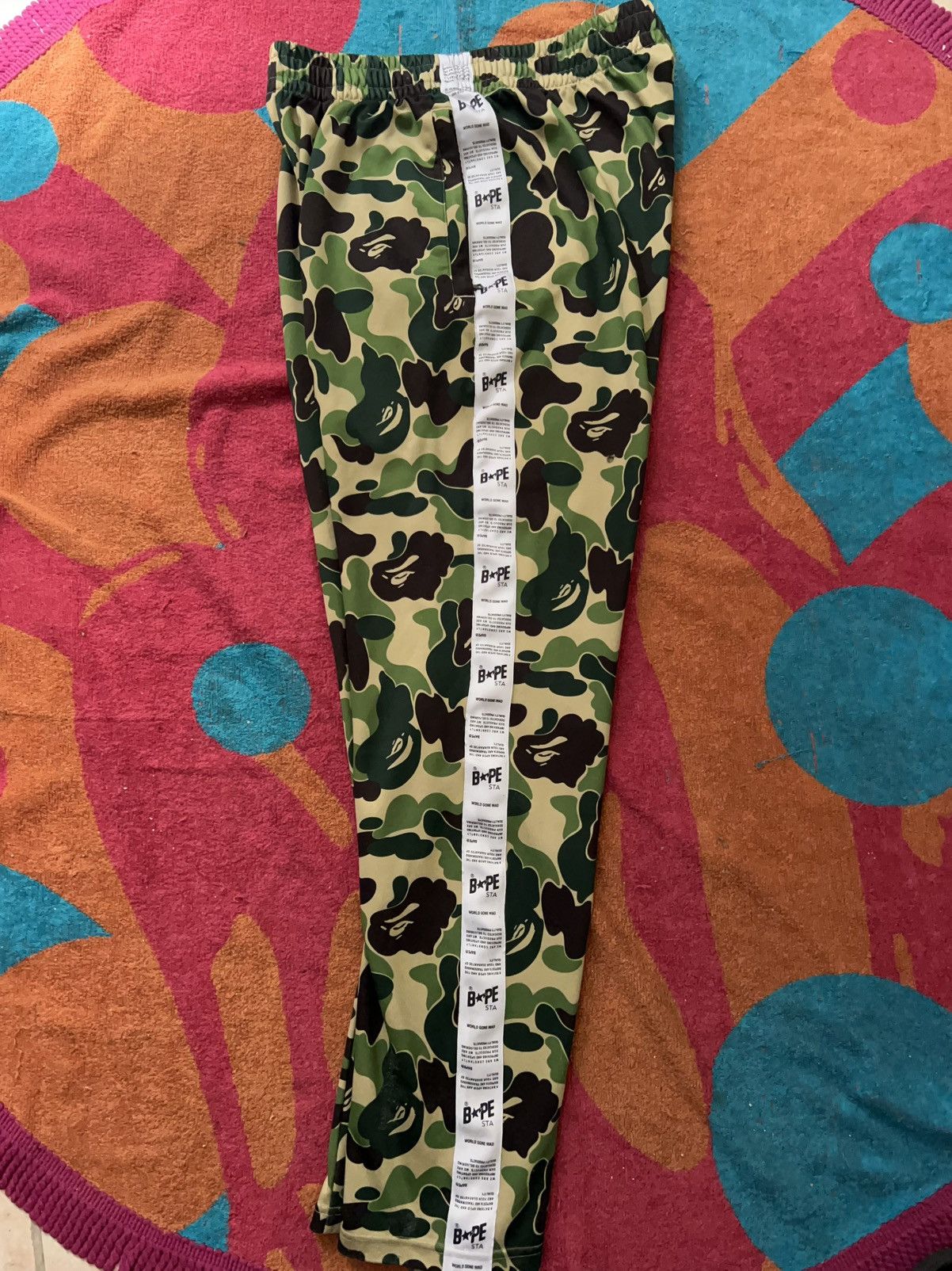 Bape Bape Tape Jersey Pants Size US 36 / EU 52 - 2 Thumbnail