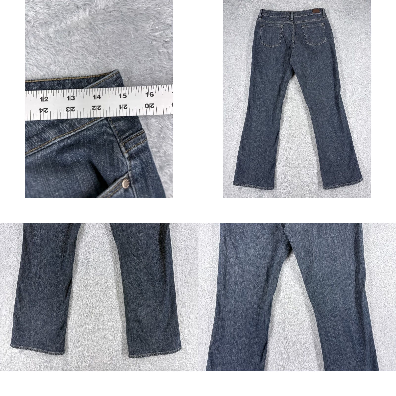 Lee Lee Jeans Women Regular Bootcut 30x29 Blue Denim Cotton Blend Stretch Pockets Logo Button Zip Size 32" / US 10 / IT 46 - 9 Thumbnail