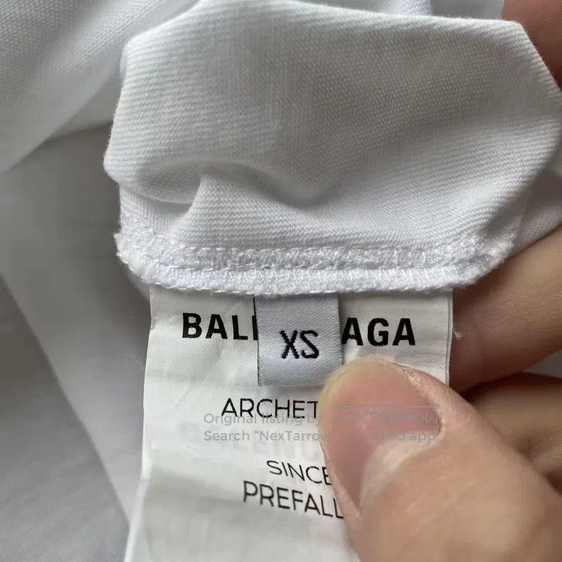 Balenciaga Balenciaga Letter logo print round neck short-sleeve T-shi Size US XS / EU 42 / 0 - 5 Thumbnail