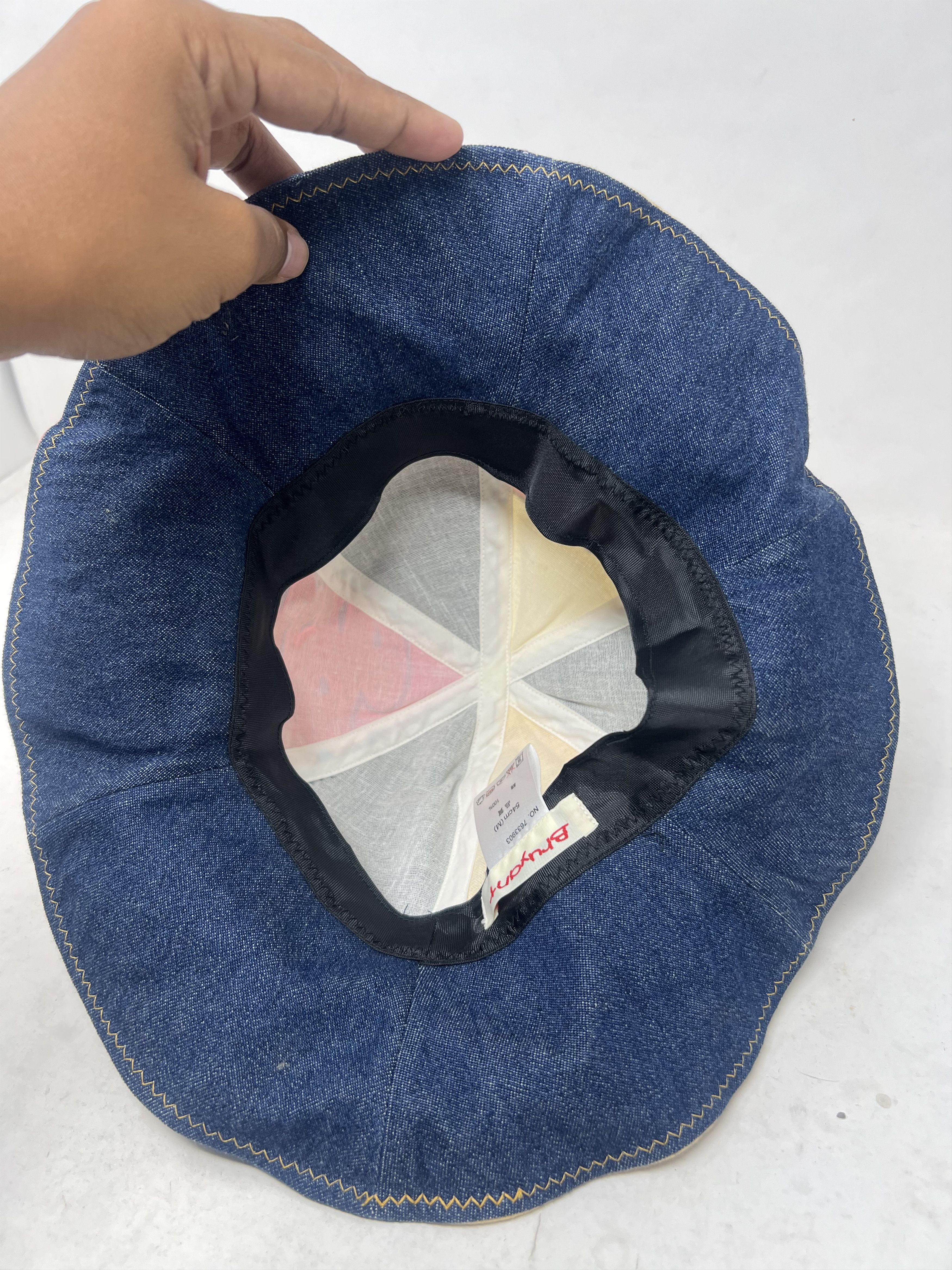 If Six Was Nine Bruyant Denim Patchwork Rag Doll Bucket Hat Size ONE SIZE - 7 Thumbnail
