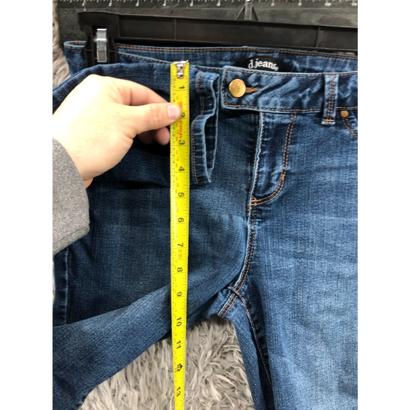 Vintage d.jean Skinny Jeans Womens Size 4 Medium Wash Blue FLAW Size 27" / US 4 / IT 40 - 4 Thumbnail
