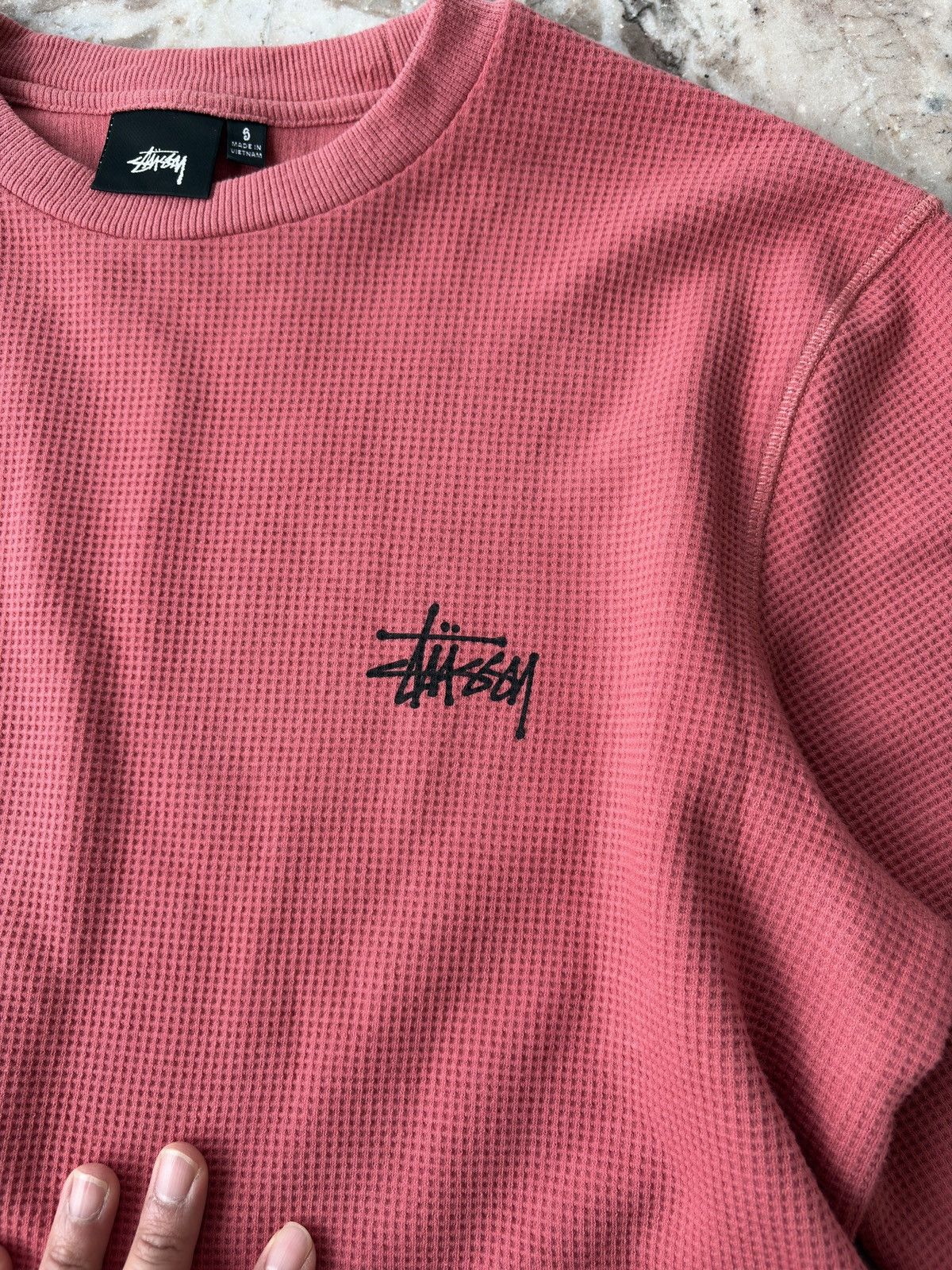 Stussy Stüssy Long Sleeve Thermal shirt with a waffle knit Size US M / EU 48-50 / 2 - 7 Thumbnail