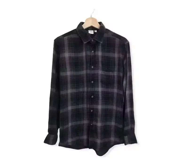 Japanese Brand Uniqlo Flannel Shirt Button Up