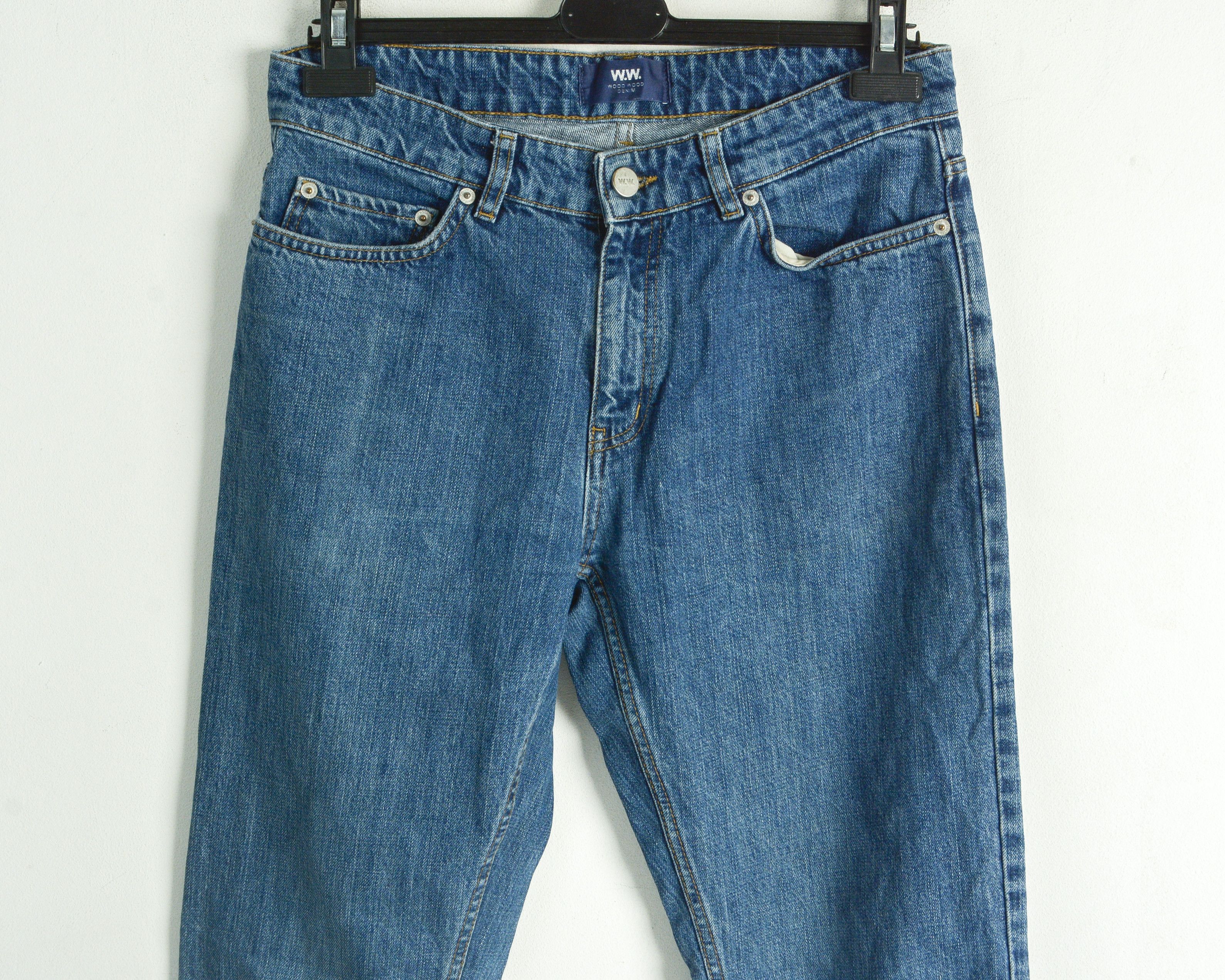 Wood Wood Wes W30 L32 Regular Zip Fly Jeans Denim Pants Size US 30 / EU 46 - 2 Thumbnail