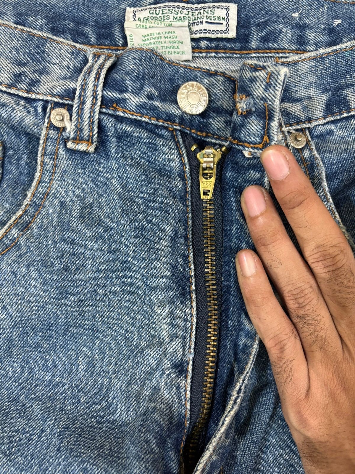 Guess Vintage Guess Distressed Loose Baggy Jeans Size US 31 - 3 Thumbnail