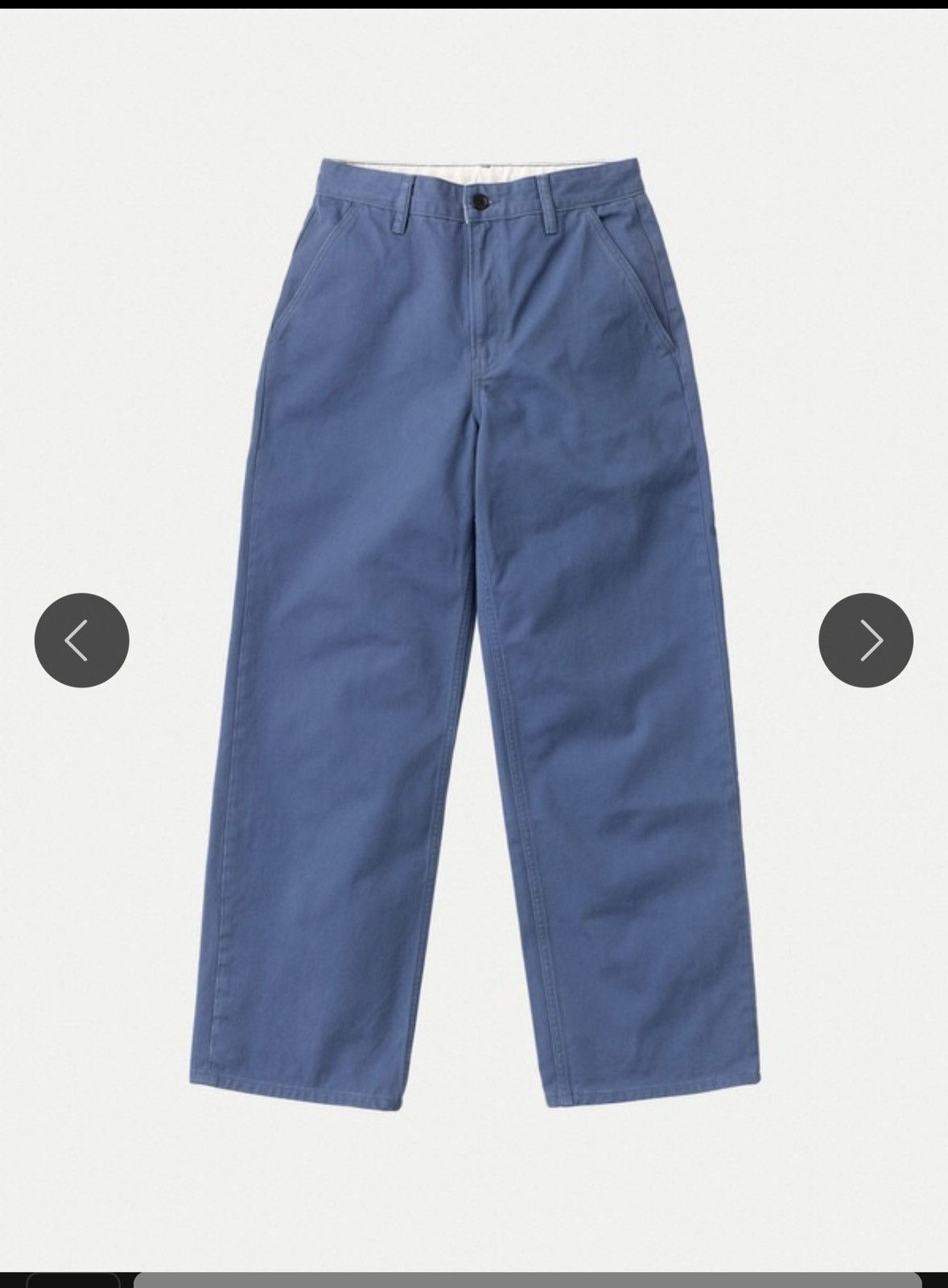 Nudie Jeans Nudie Willa Pants - Twill Blue - Size Large Size 32" / US 10 / IT 46 - 1 Thumbnail