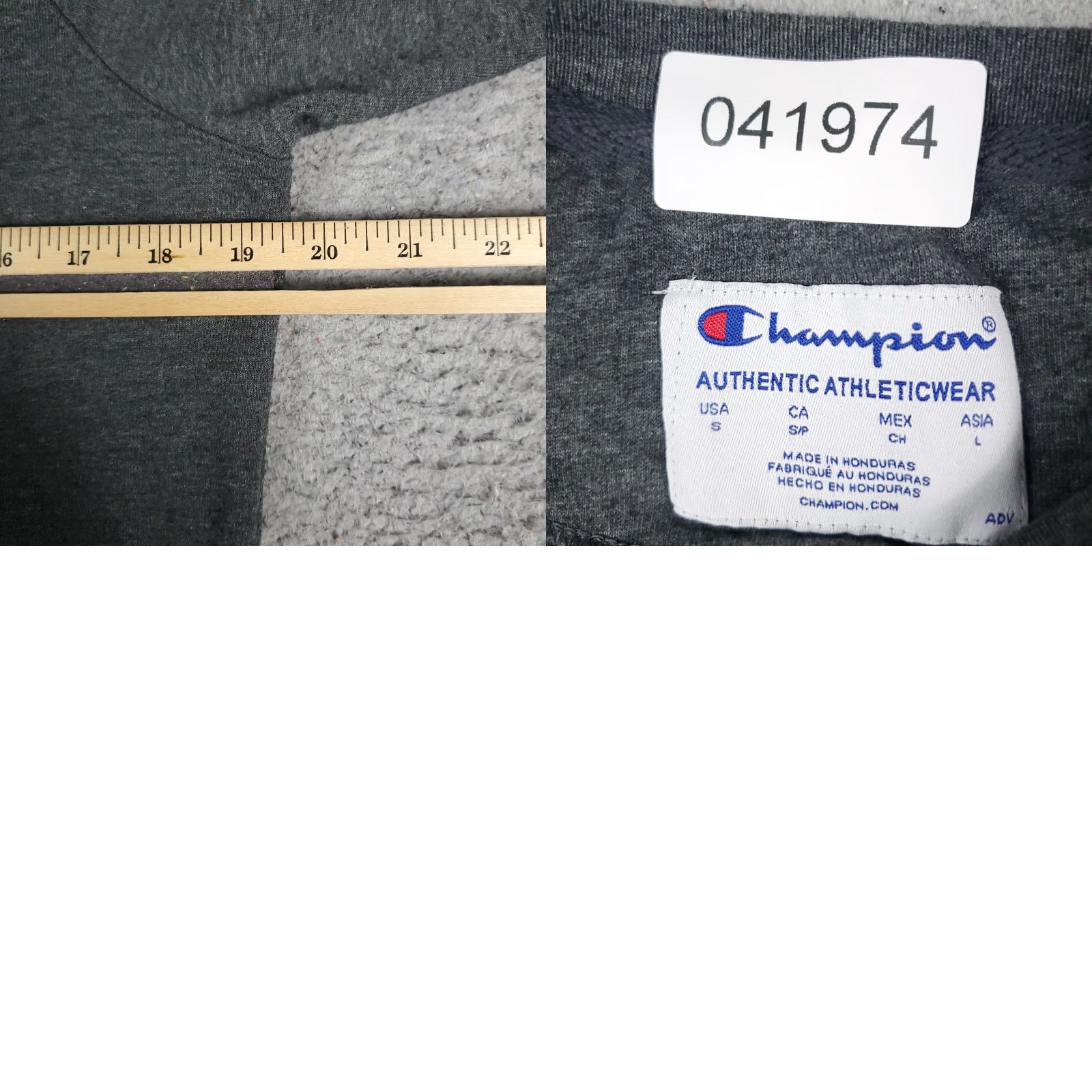 Champion Champion Gray Pullover Sweatshirt Mens Small Casual Long Sleeve Crew Neck Size US S / EU 44-46 / 1 - 8 Thumbnail