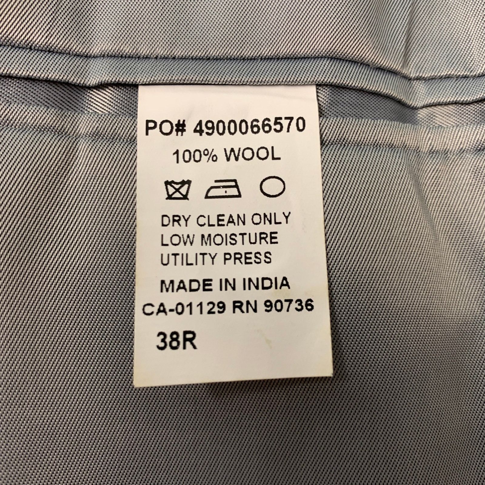 Calvin Klein CALVIN KLEIN Size 38 Grey Wool Notch Lapel Sport Coat Size 38R - 6 Thumbnail
