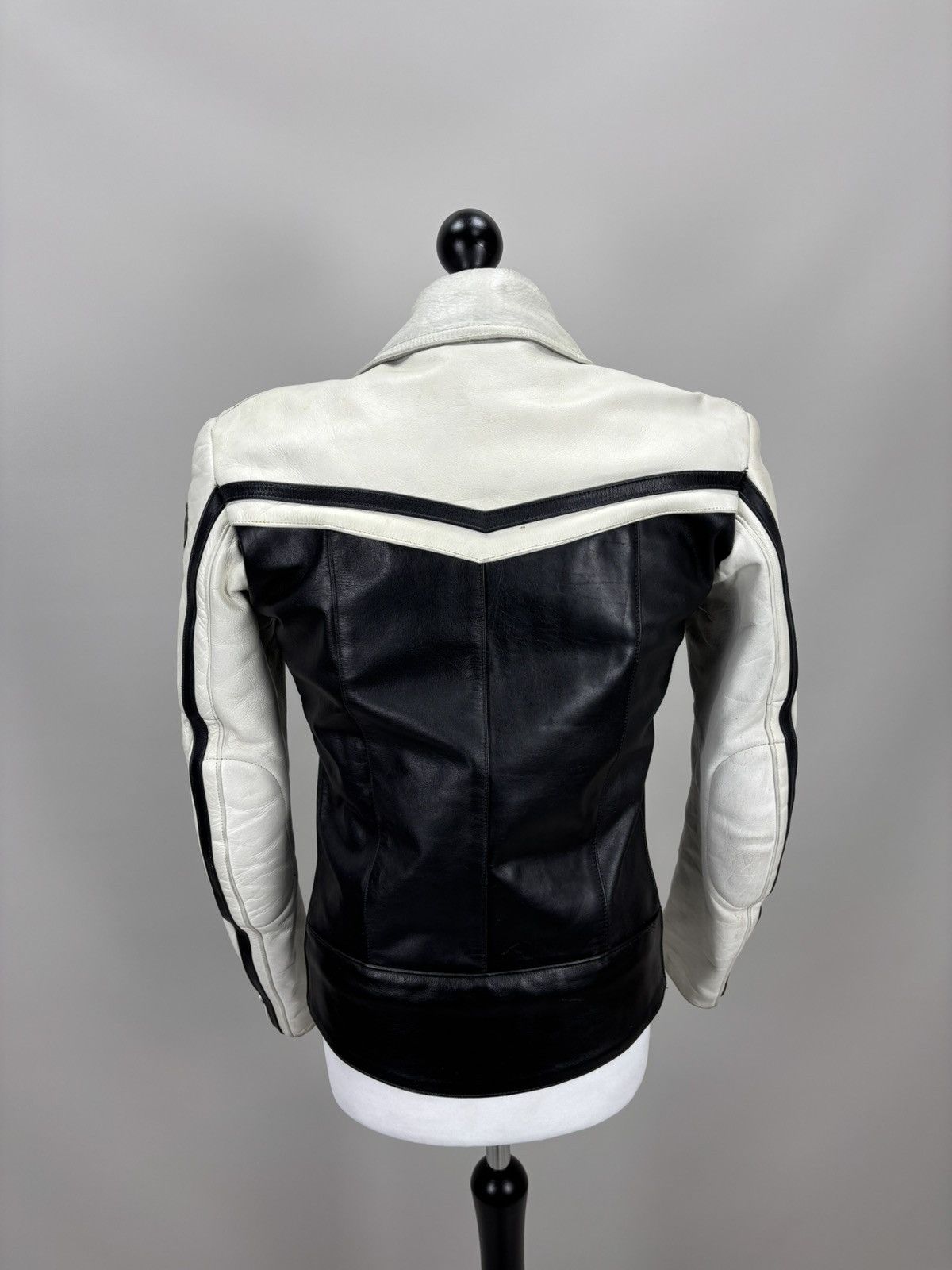 Other Mens leather biker jacket Higway Size 50 Color White/Black Size US M / EU 48-50 / 2 - 6 Thumbnail