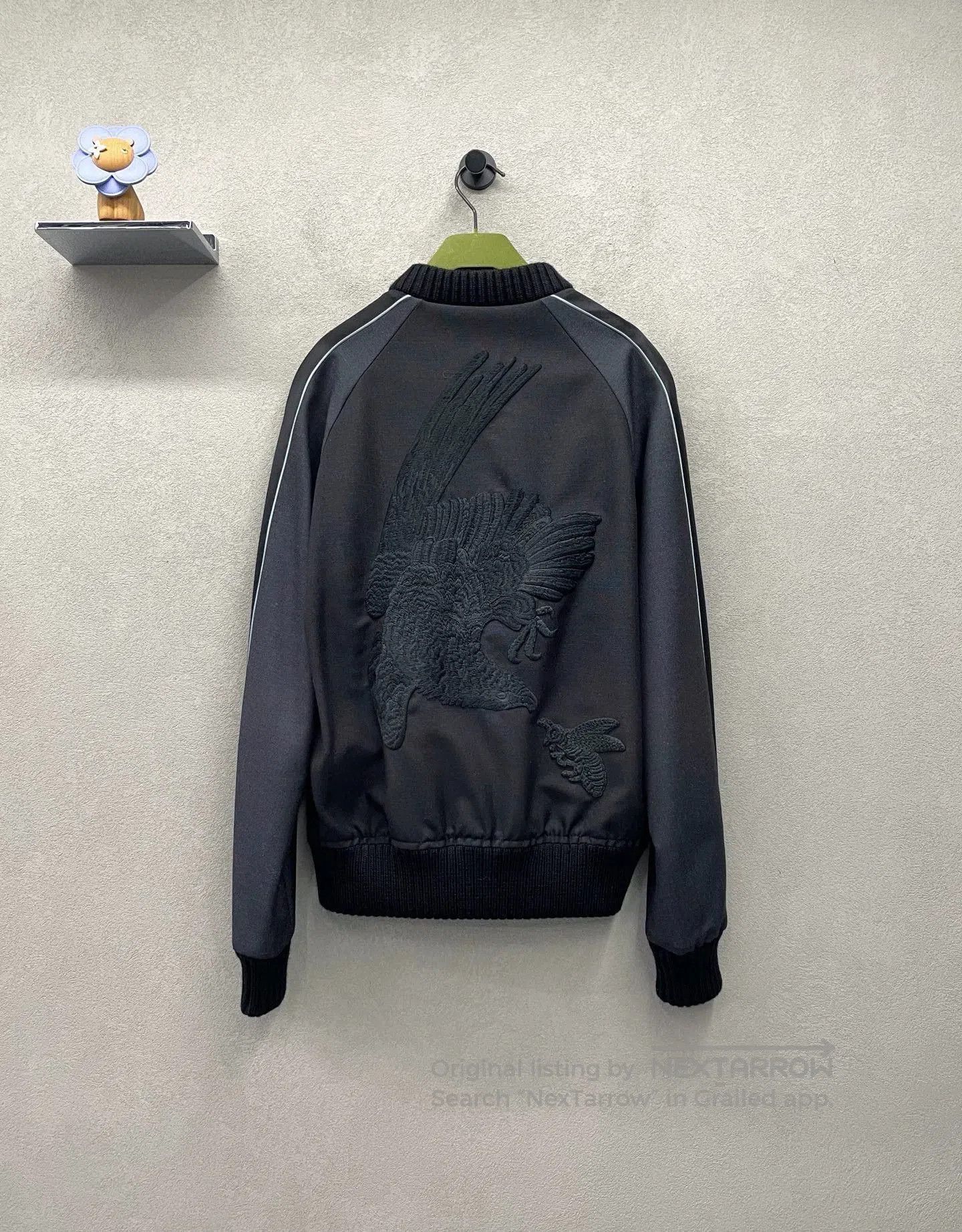 Gucci black embroidered bomber jacket by Gucci. Size US M / EU 48-50 / 2 - 2 Thumbnail