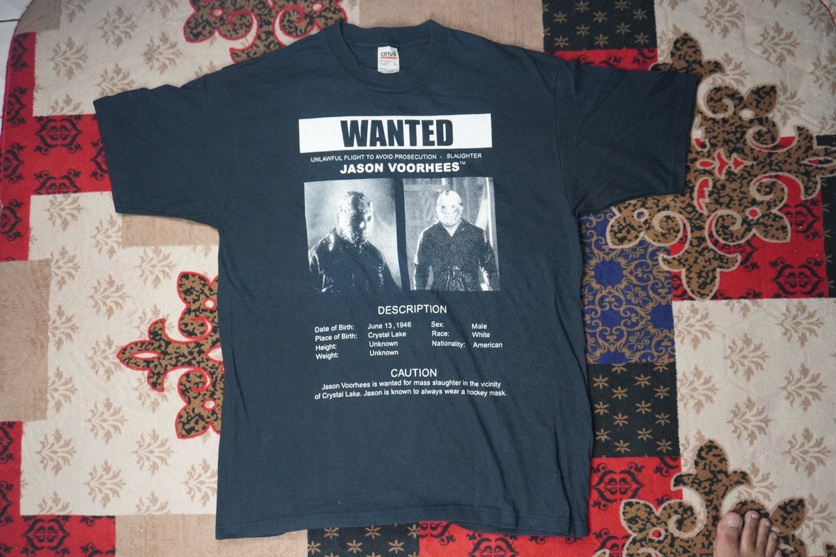 Vintage Vintage Friday The 13th 2003 copyright wanted poster Size US L / EU 52-54 / 3 - 2 Thumbnail
