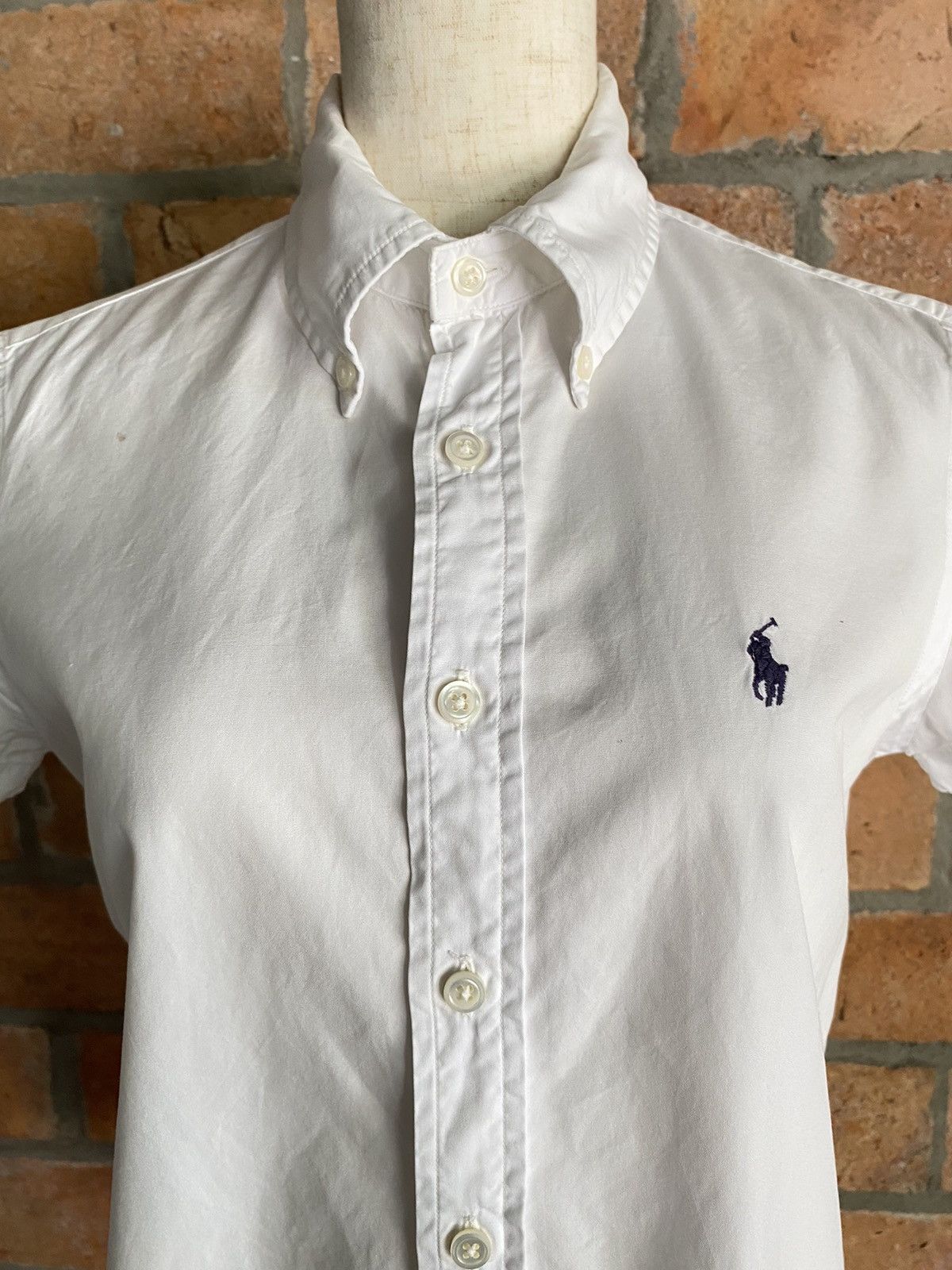 Polo Ralph Lauren POLO RALPH LAUREN White Short-Sleeve Button-Up Shirt Size M / US 6-8 / IT 42-44 - 4 Thumbnail