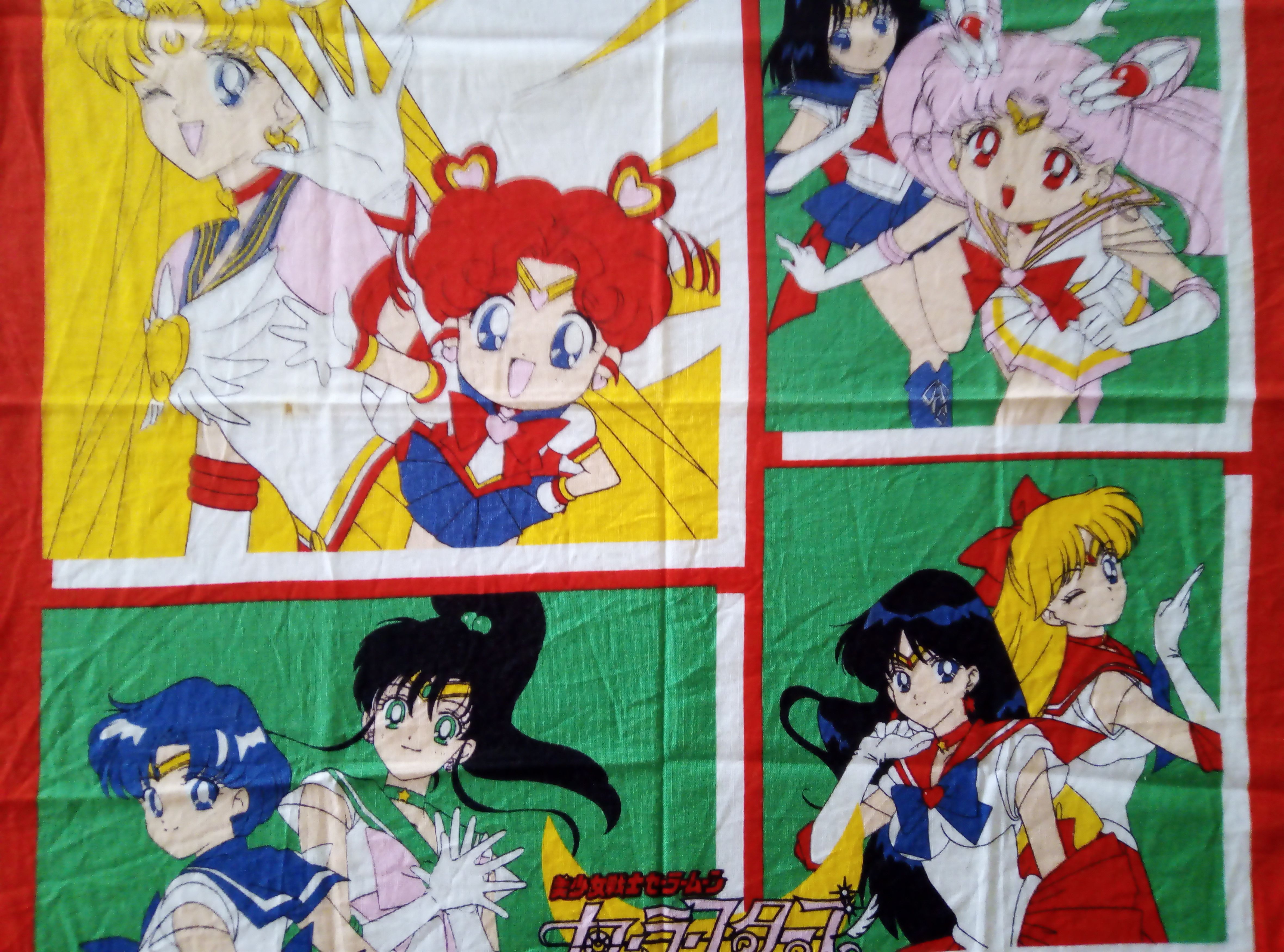 Anime RARE 1996 sailormoon vintage bandana handkerchief Size ONE SIZE - 5 Thumbnail