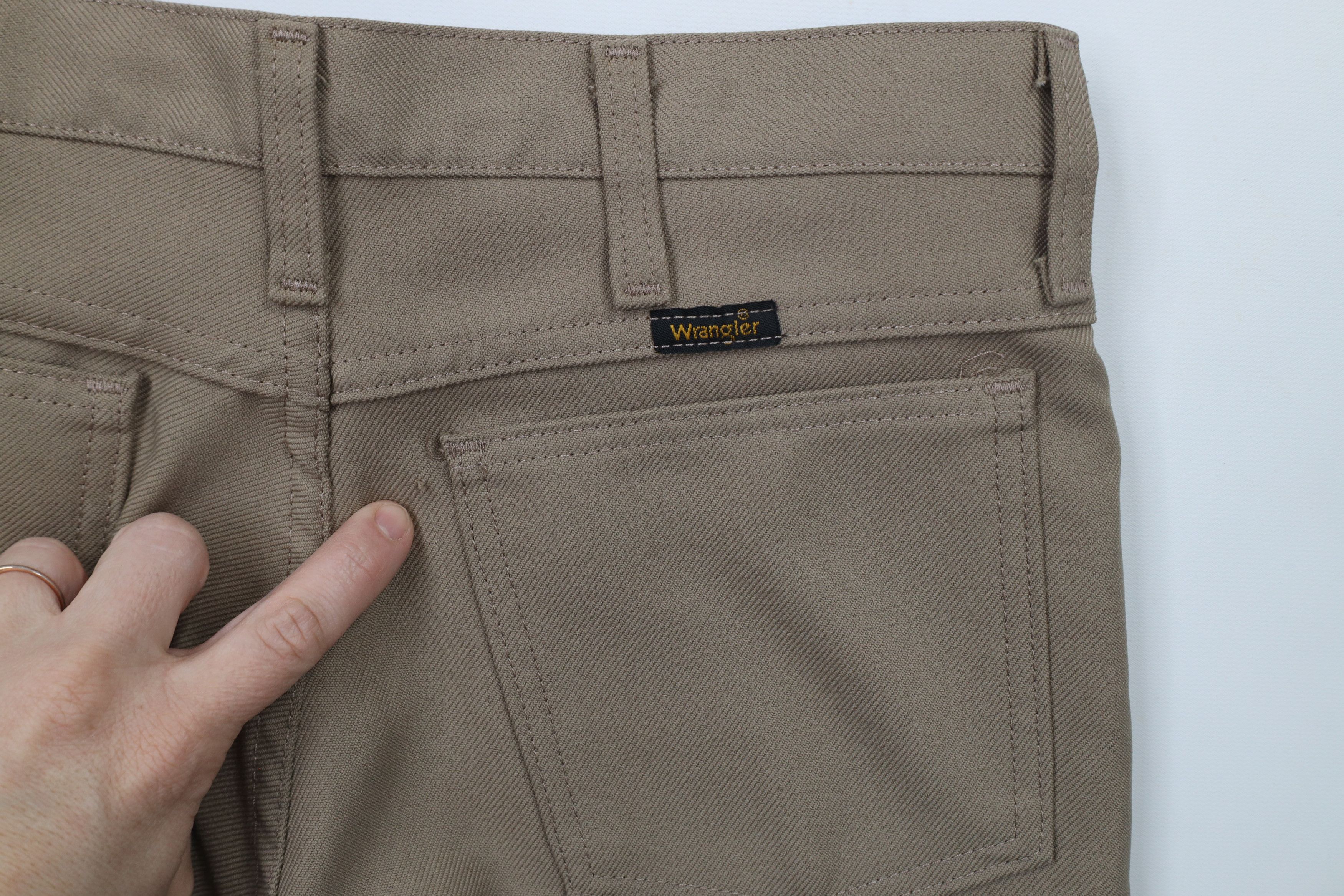 Vintage × Wrangler Vintage 90s Wrangler Knit Western Bootcut Flared Pants Beige Size US 31 - 11 Thumbnail