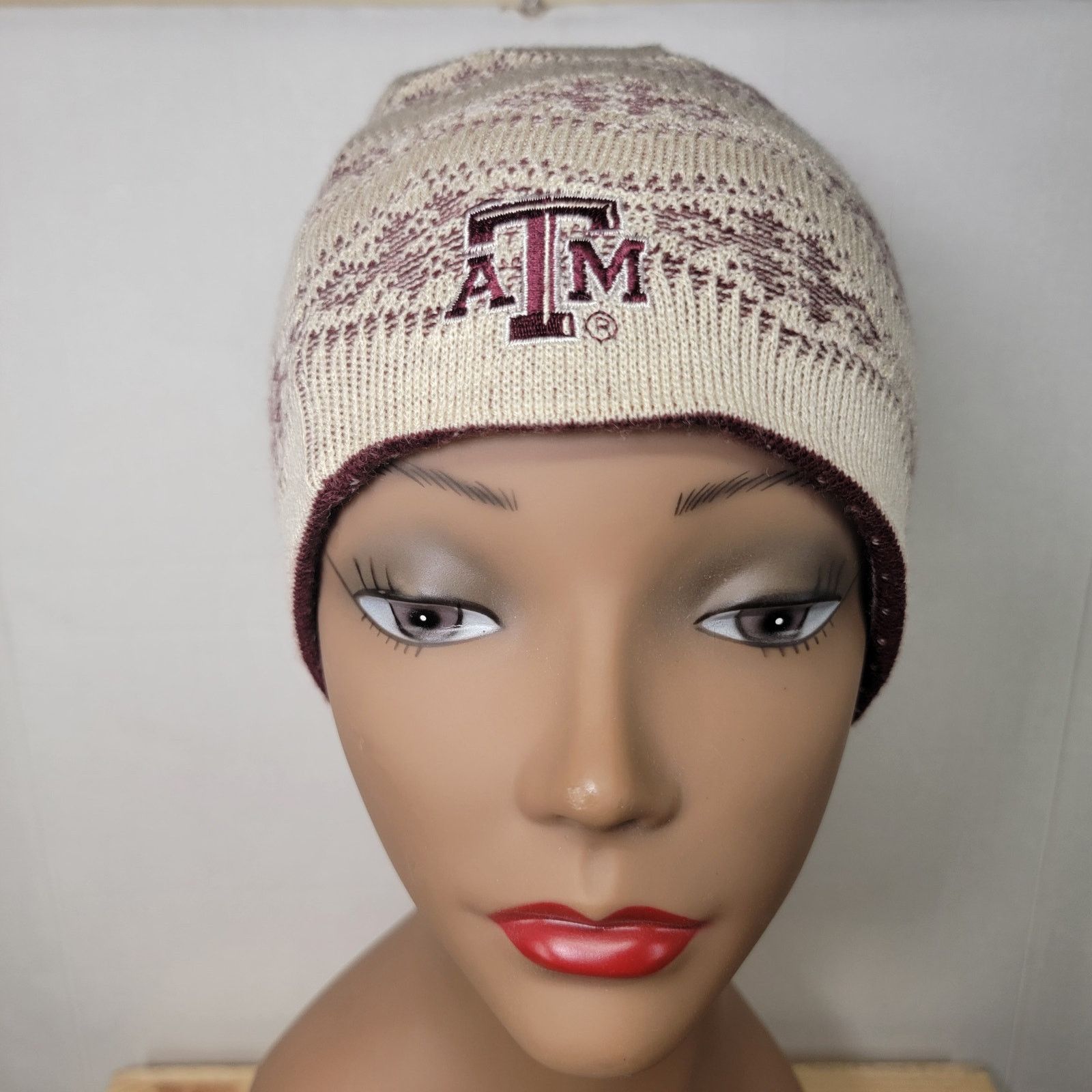 Adidas Adidas Texas A&M Maroon & Cream Knit Reversable Beanie Size ONE SIZE - 1 Thumbnail
