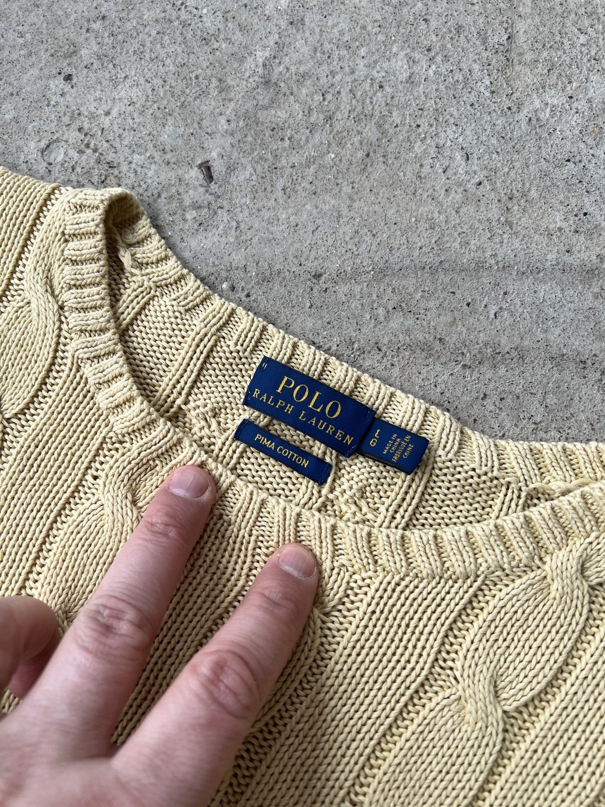 Polo Ralph Lauren Polo Ralph Lauren Cable Knit Sweater Size L / US 10 / IT 46 - 2 Thumbnail