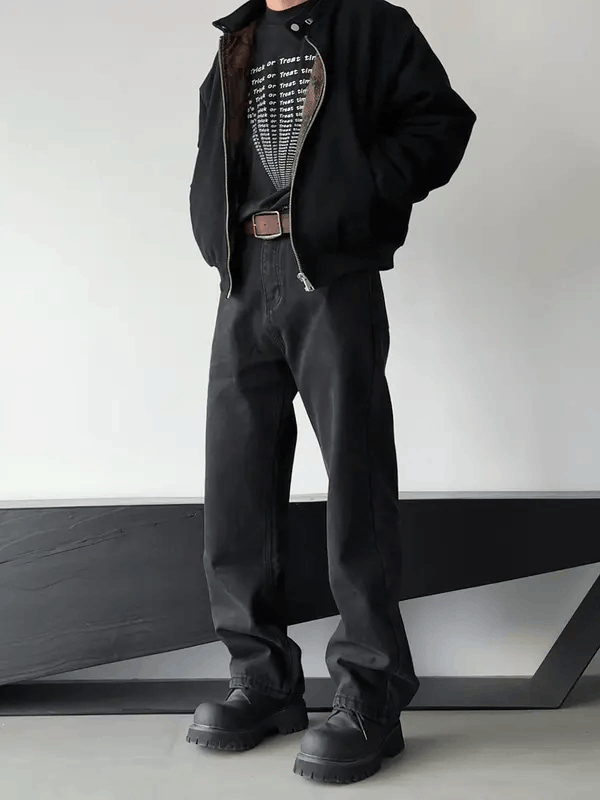 Jean Natsuko x Ayumi Black Flare Jeans, Wide Leg Jeans Size US 32 / EU 48 - 2 Thumbnail