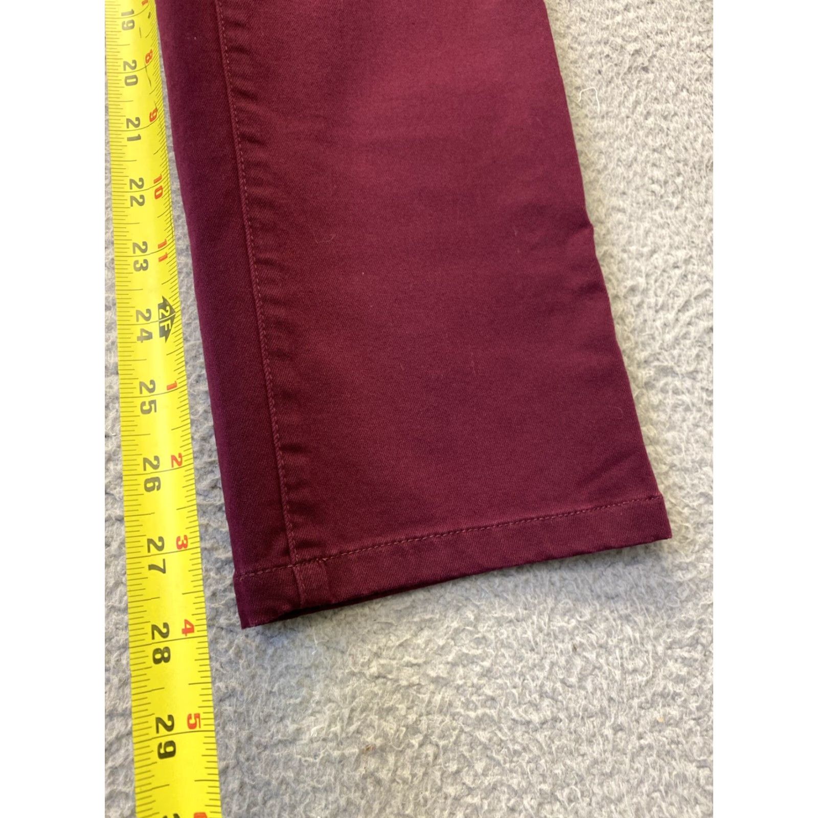 Vintage Christopher & Banks Women's Maroon Pants 12P Skinny Chino Classic Casual Size 34" / US 12 / IT 48 - 6 Thumbnail