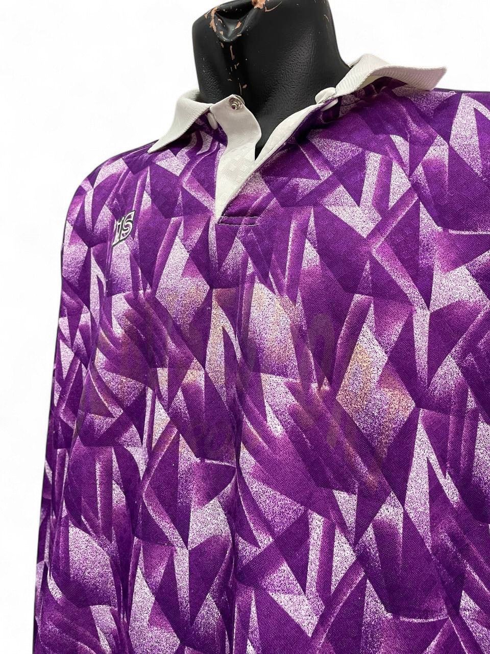 Erima Vintage purple soccer jersey geometric longsleeve pattern Size US L / EU 52-54 / 3 - 7 Thumbnail