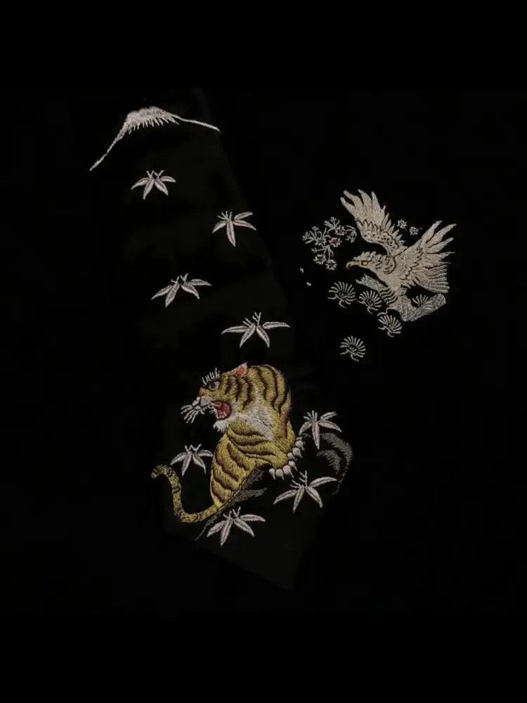 Yohji Yamamoto Yohji Yamamoto 04AW Tiger Stitches TIe-2505 Size ONE SIZE - 2 Thumbnail