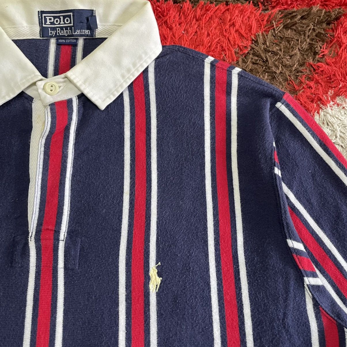 Polo Ralph Lauren 🔥Vintage Polo Ralph Lauren Small Pony Striped Rugby Shirts Size US M / EU 48-50 / 2 - 6 Thumbnail