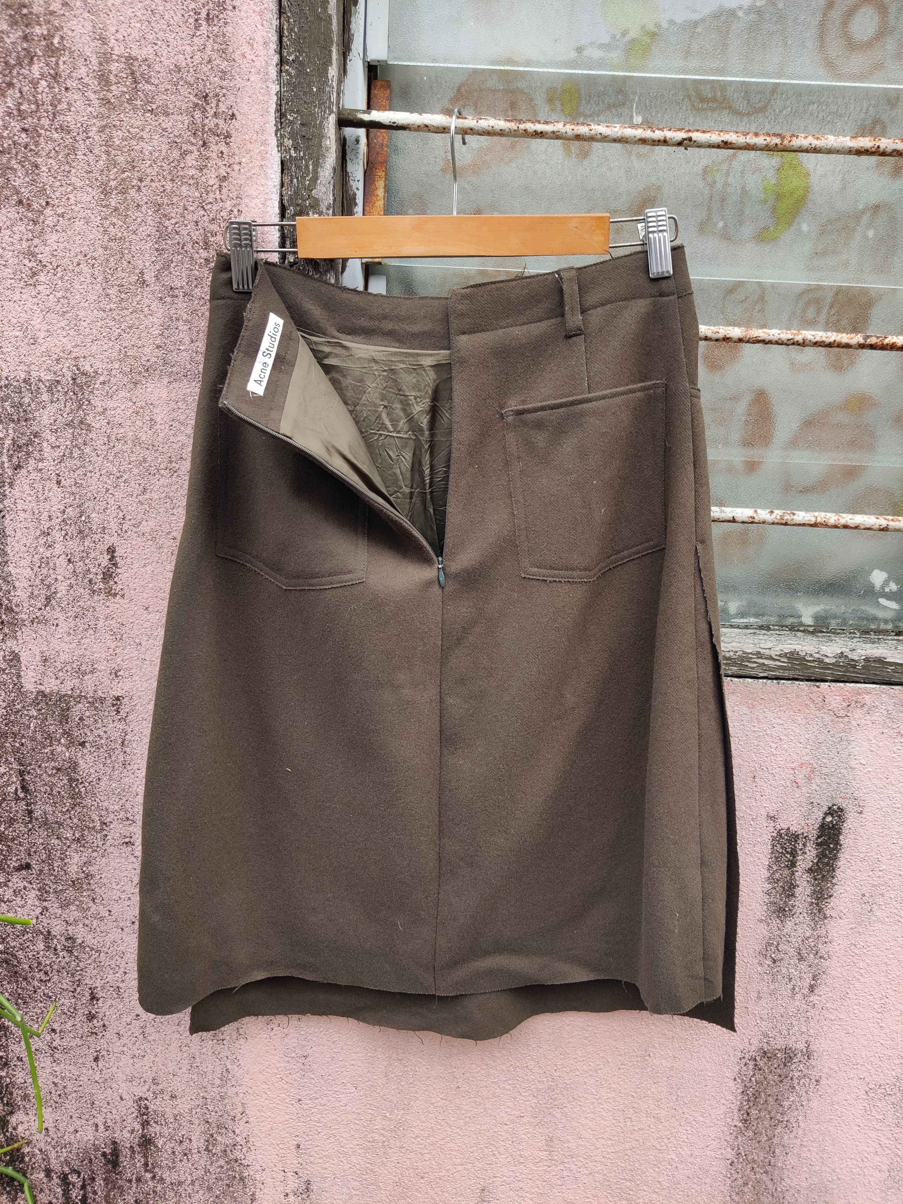 Acne Studios Vintage Acne Studio Distructive Wool Glide Paw14 Skirt Size 26" / US 2 / IT 38 - 7 Thumbnail