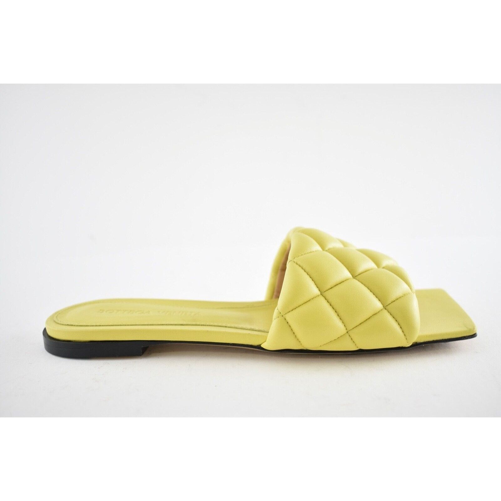 Bottega Veneta Bottega Veneta The Padded Flat Slides Pear Yellow Quilted Size US 6 / IT 36 - 3 Thumbnail