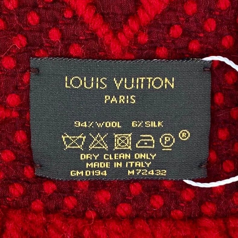 Louis Vuitton Louis Vuitton Red logo old flower full print wool fringe s Size ONE SIZE - 8 Thumbnail