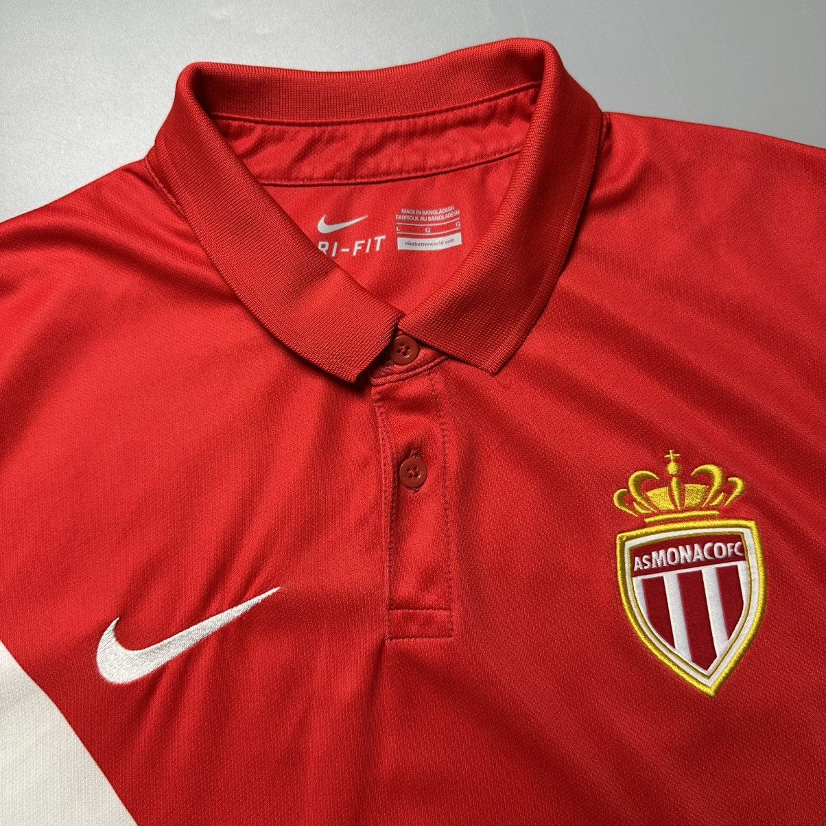 Nike MONACO NIKE 2014/2015 FOOTBALL HOME JERSEY #10 BERBATOV Size US L / EU 52-54 / 3 - 4 Thumbnail