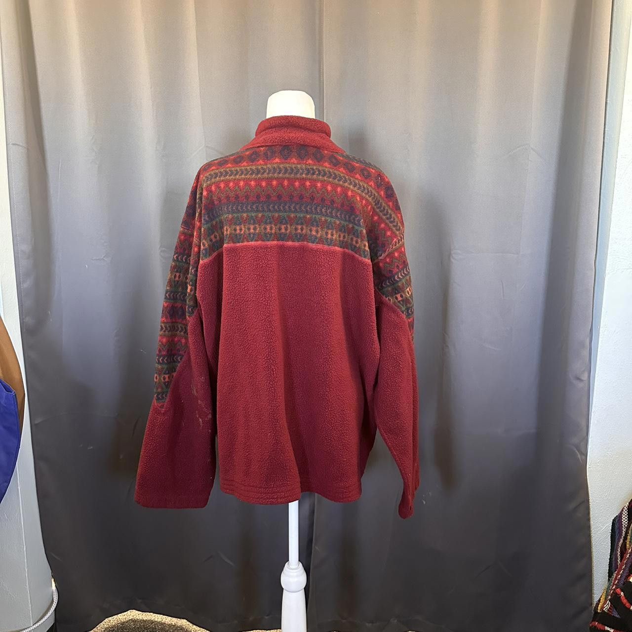 Designer Vintage Red Aztec Patagonia-style Uniform Code Fleece jacket Size US L / EU 52-54 / 3 - 2 Thumbnail