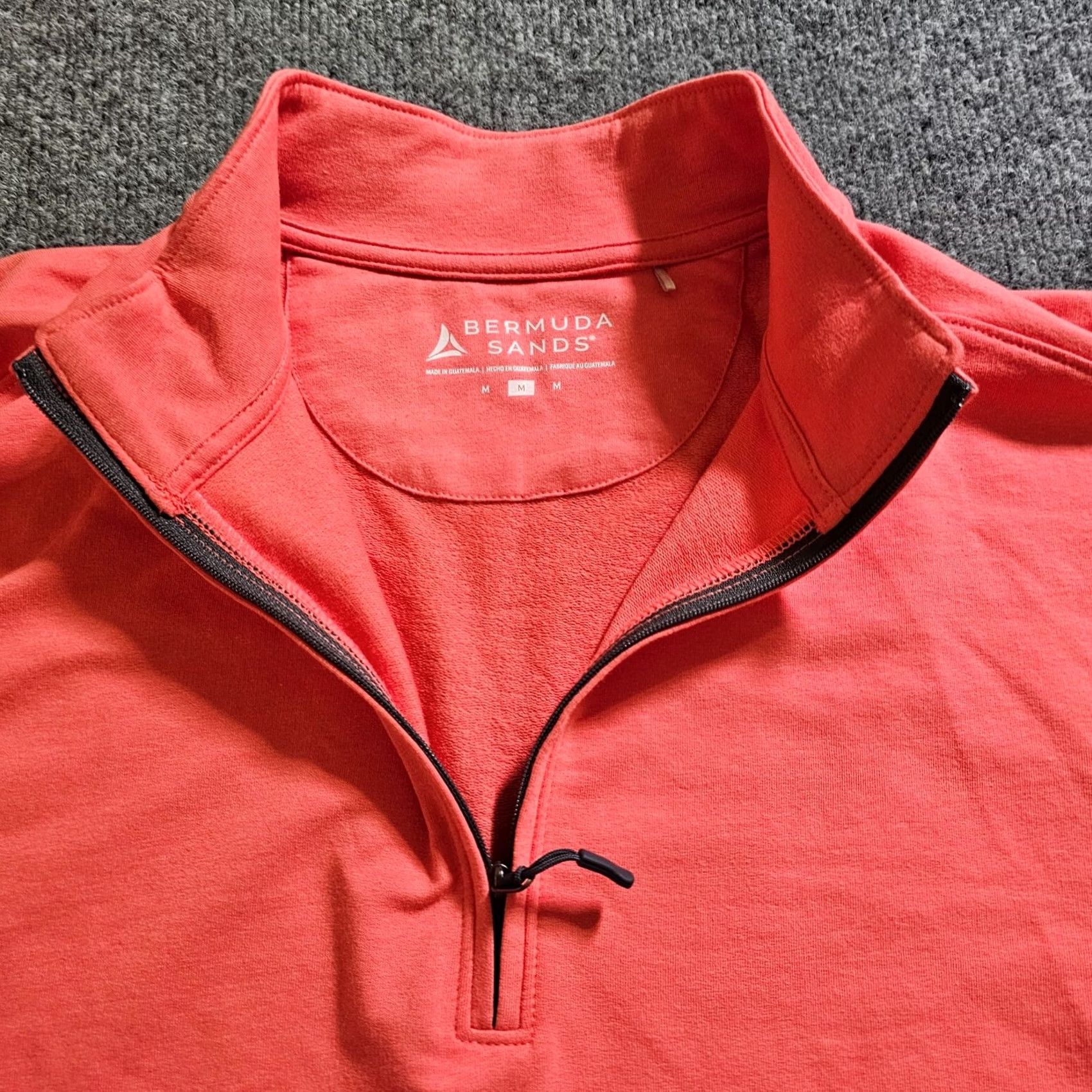 Vintage Bermuda Sands Sweatshirt Mens Medium Orange 1/4 Zip Long Sleeve Classic Casual Embroidered Grampy's Charities N/A Size US M / EU 48-50 / 2 - 3 Thumbnail