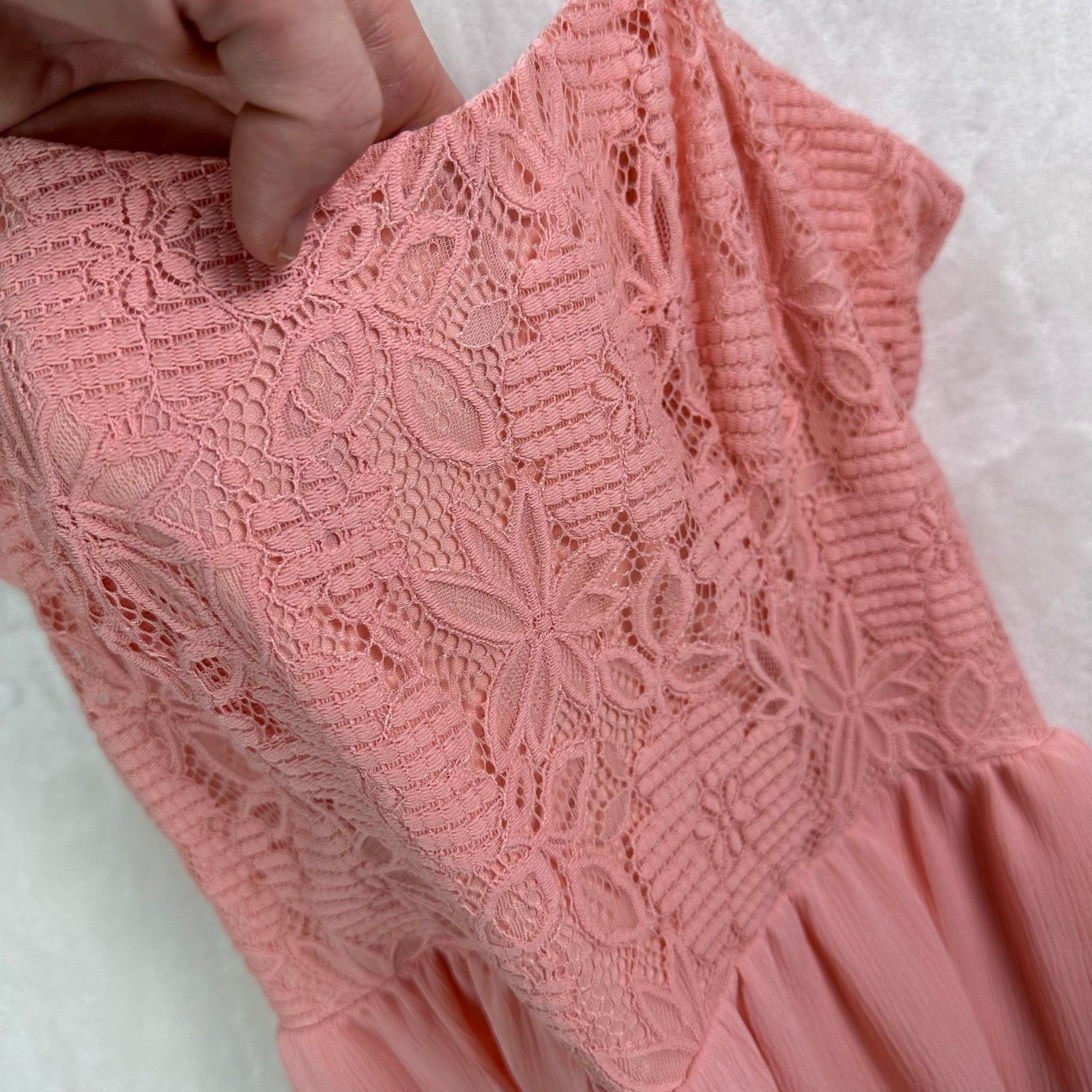 Vera Wang PRINCESS VERA Pink Lace Soft Dress Coquette Romantic Ballet Size S / US 4 / IT 40 - 8 Thumbnail