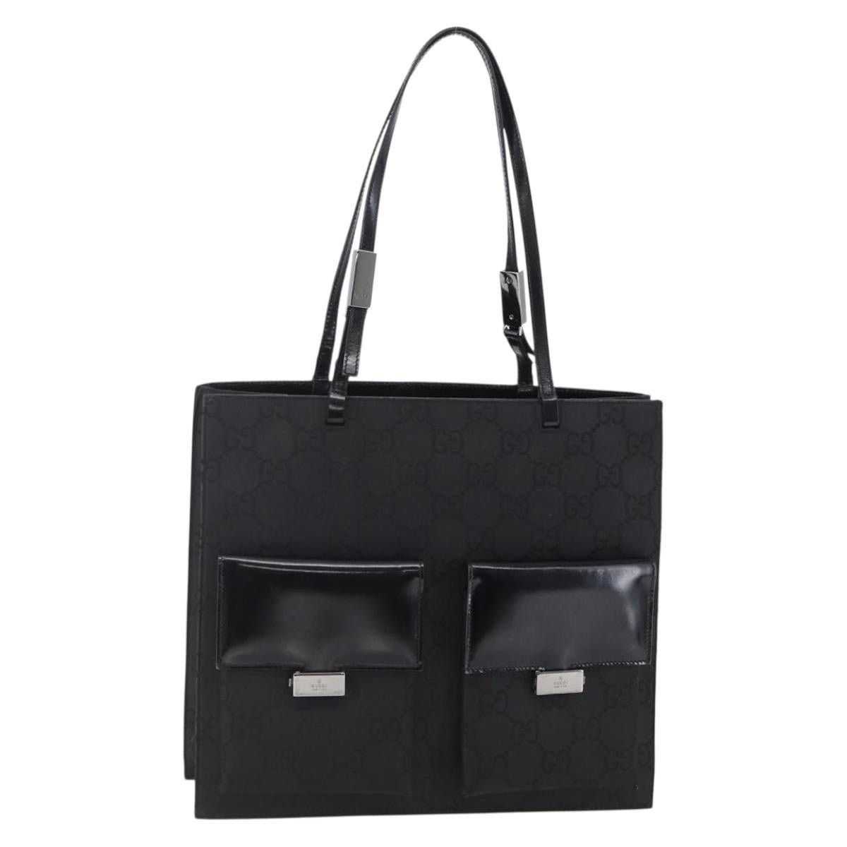 Gucci GUCCI GG Canvas Tote Bag Nylon Black Size ONE SIZE - 1 Thumbnail