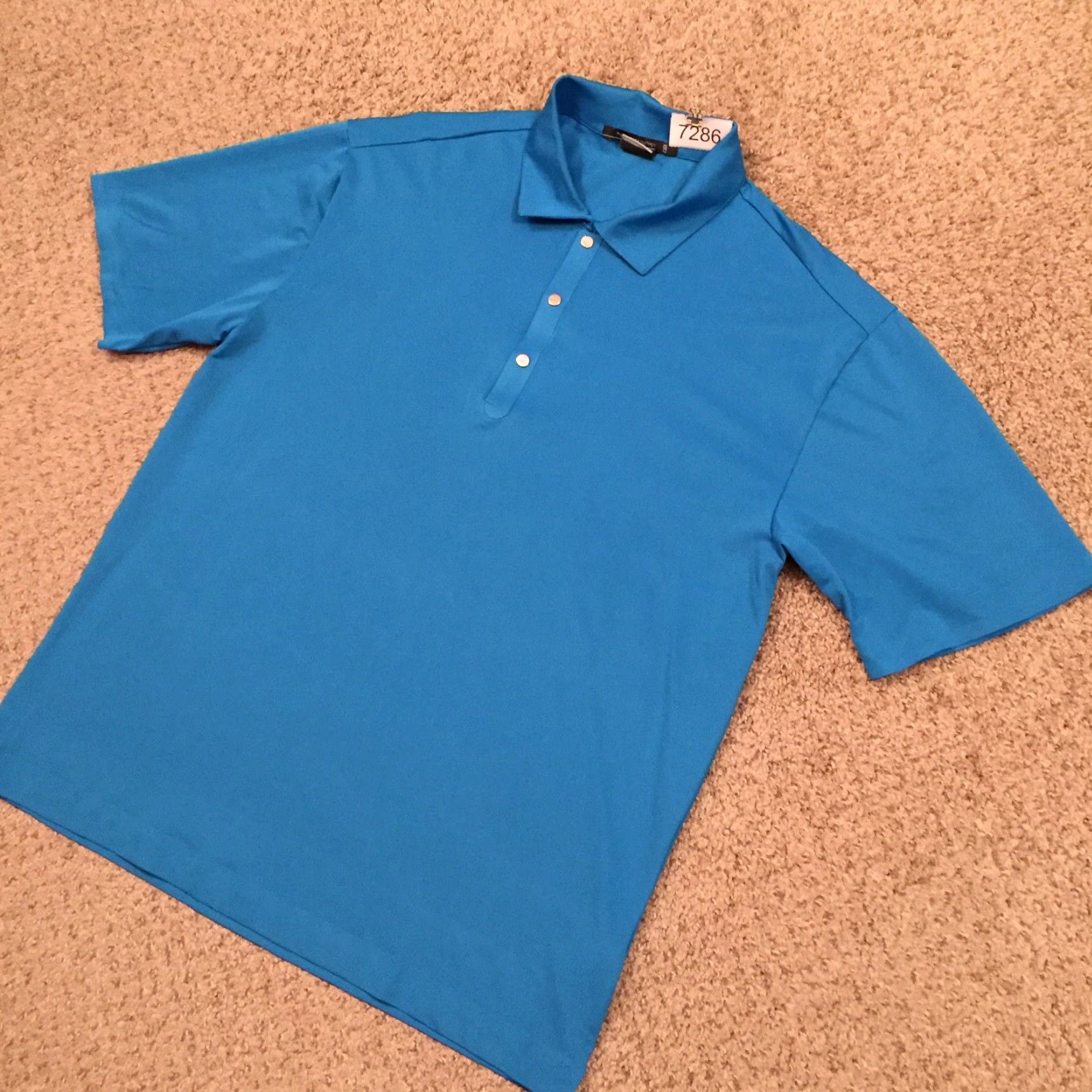 Vintage Tiger Woods Polo Shirt Mens M Blue Short Sleeve Dri Fit Polo Shirt Solid Blue Polo Shirt Mens Short Sleeve Nike Tiger Woods Size US M / EU 48-50 / 2 - 2 Thumbnail