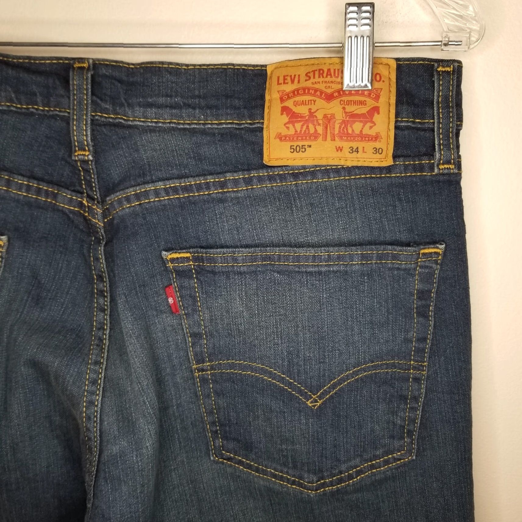 Levi's Levi's 505 Jeans Men Straight Distressed Blue Size 34x30 Inseam 30 Regular Denim, 34 Men's Jeans Size US 34 / EU 50 - 6 Thumbnail