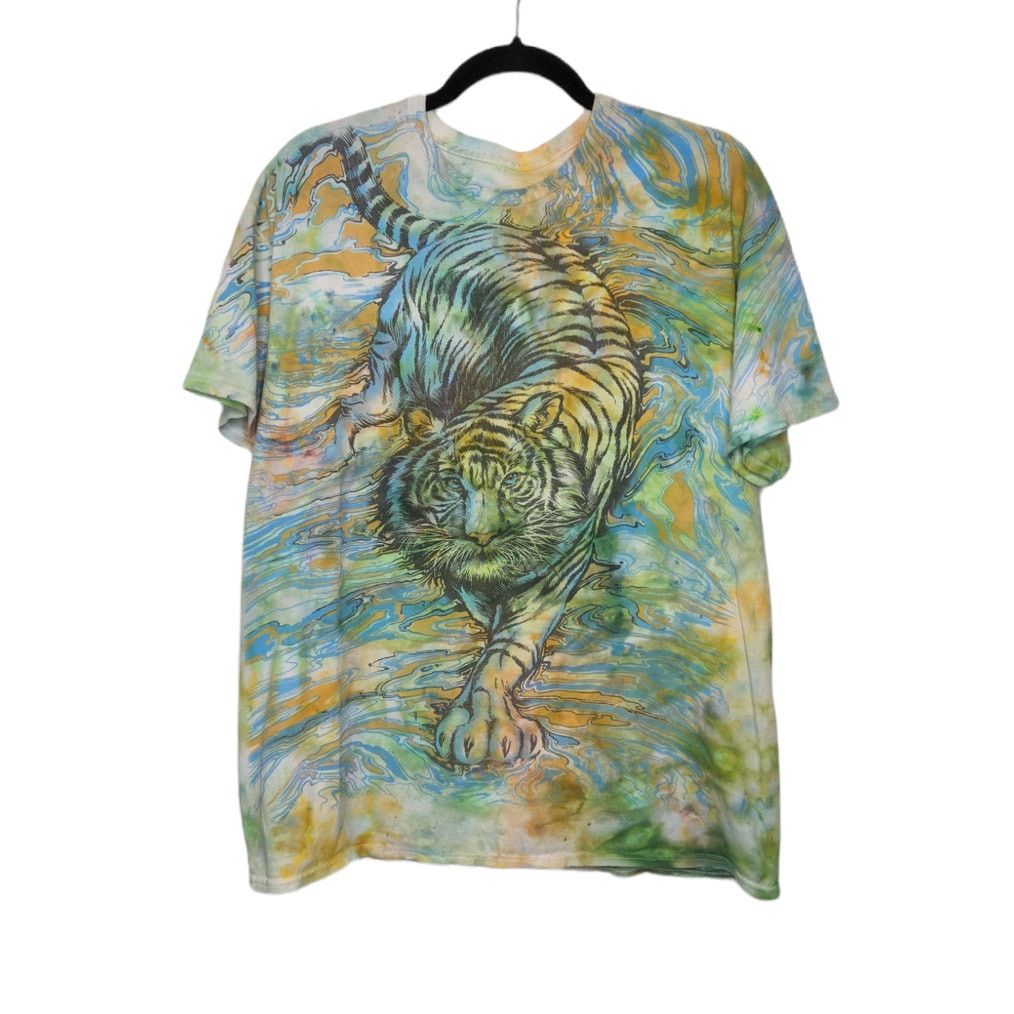 Liquid Blue Tiger Liquid Blue Custom Ice Tie Dye Nature Art Earth Lg Size US L / EU 52-54 / 3 - 1 Thumbnail