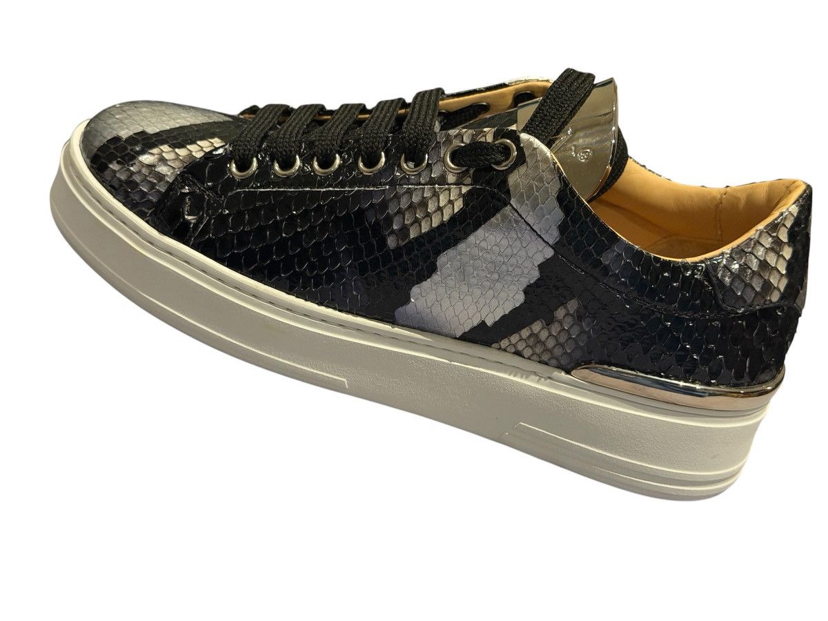 Philipp Plein Philipp Plein Python Low Top Sneakers – Black/silver Size US 7 / IT 37 - 11 Thumbnail