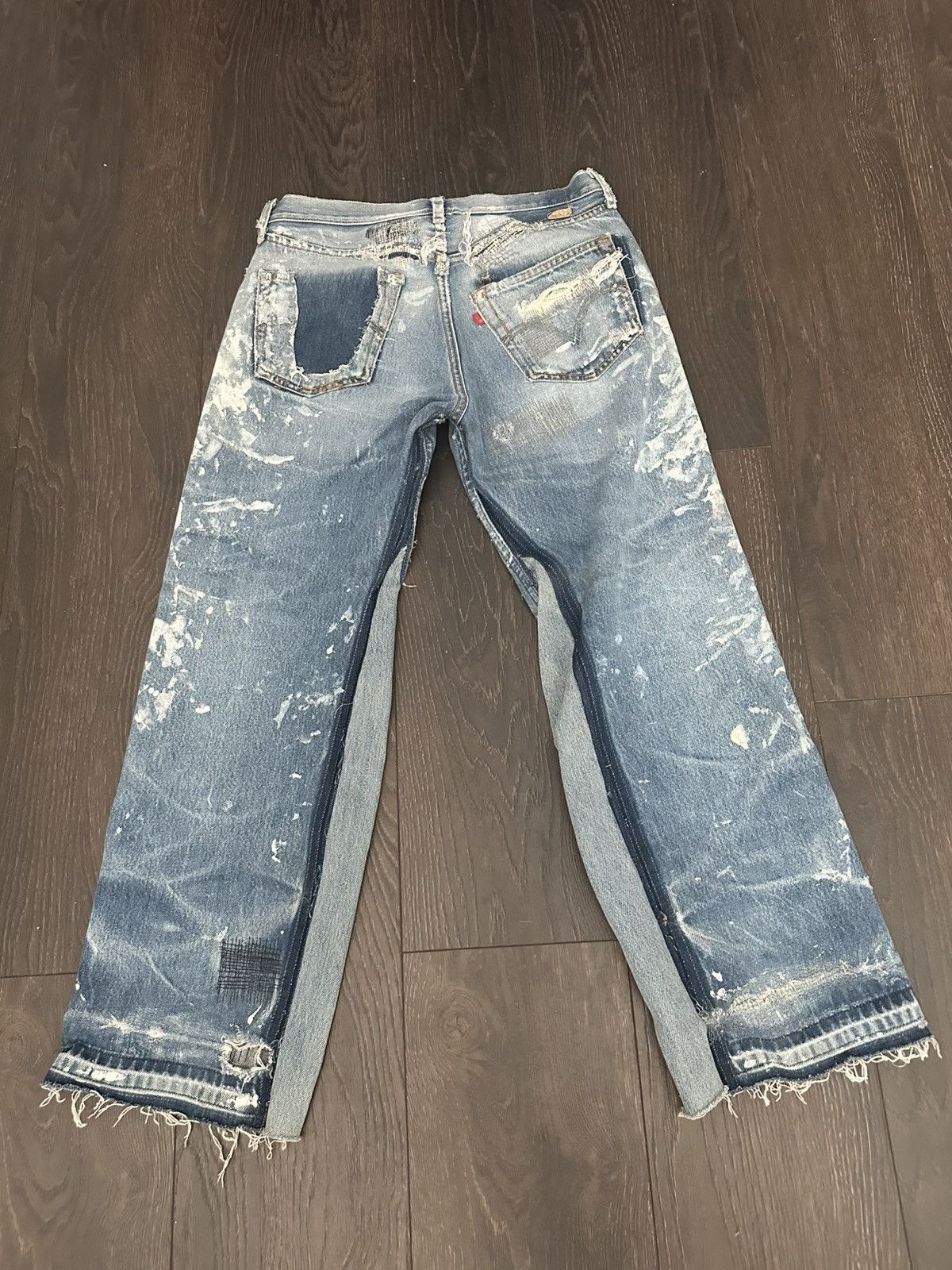 Other 1nestudios David Cruz Custom Repaired Levi’s 501 Jeans Size US 32 / EU 48 - 4 Thumbnail