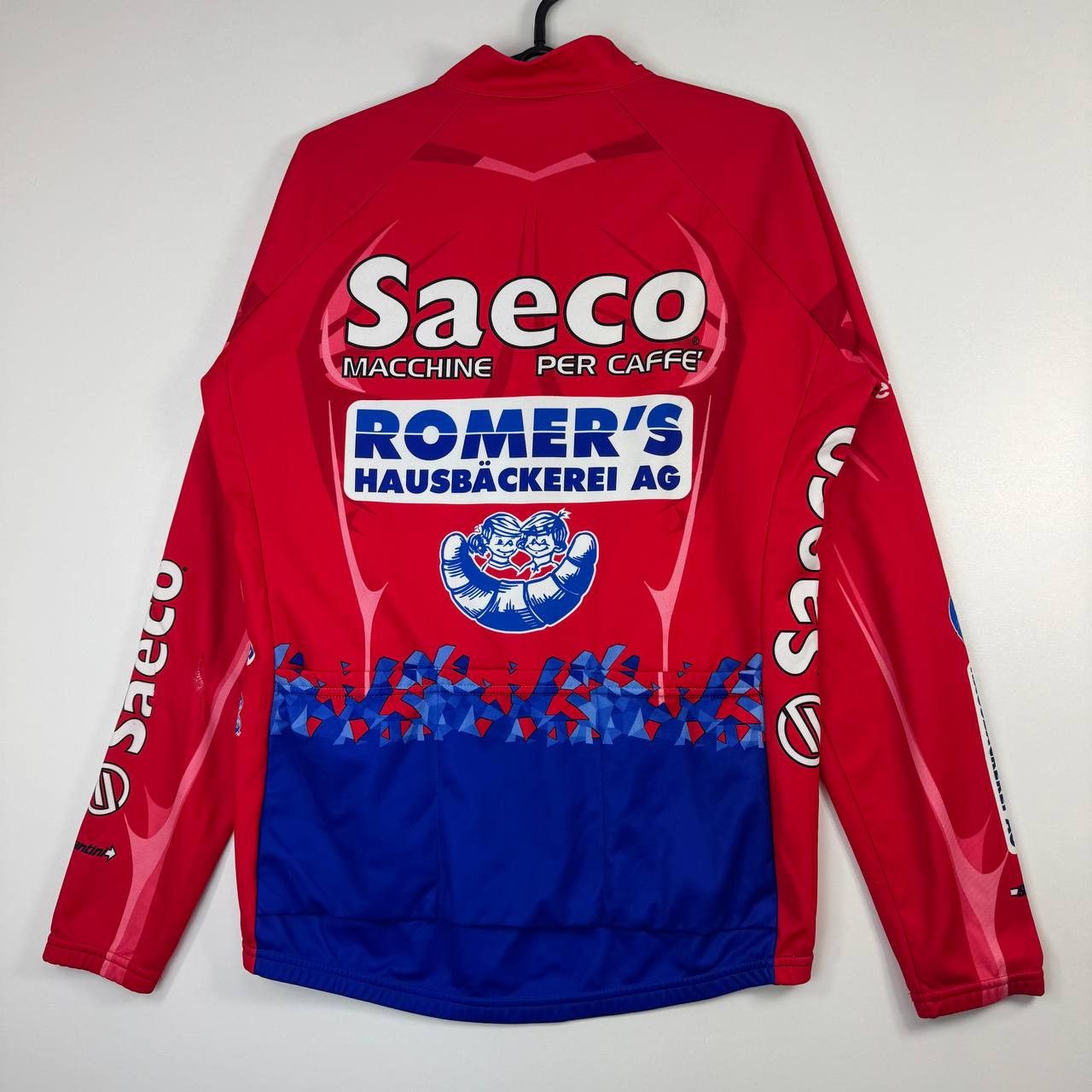 Other Santini Saeco Cycling Jacket Red Full Zip Mens Size XL Size US XL / EU 56 / 4 - 11 Thumbnail