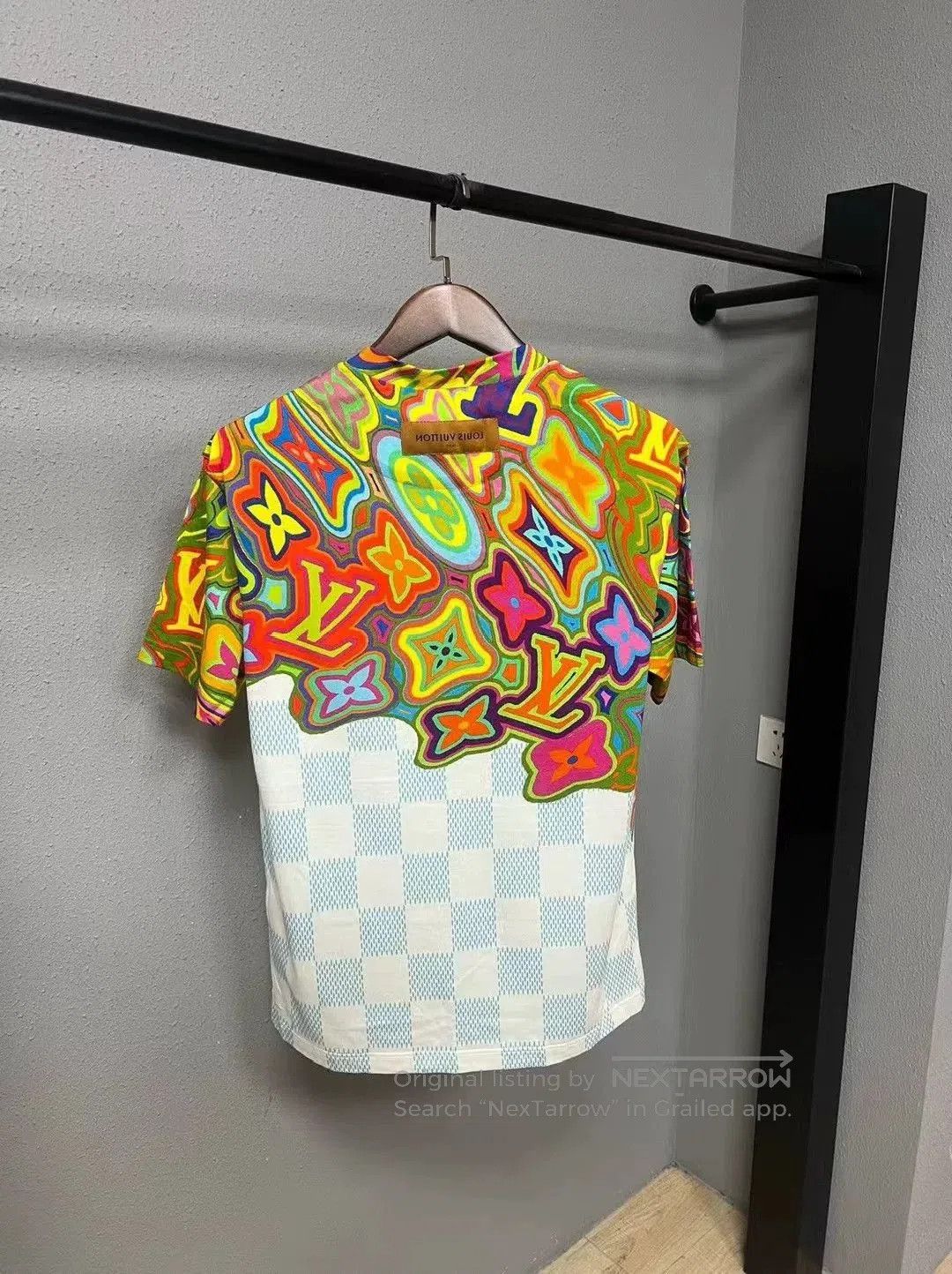 Louis Vuitton LV Graffiti Check Short-Sleeve Tee. Size US M / EU 48-50 / 2 - 2 Thumbnail